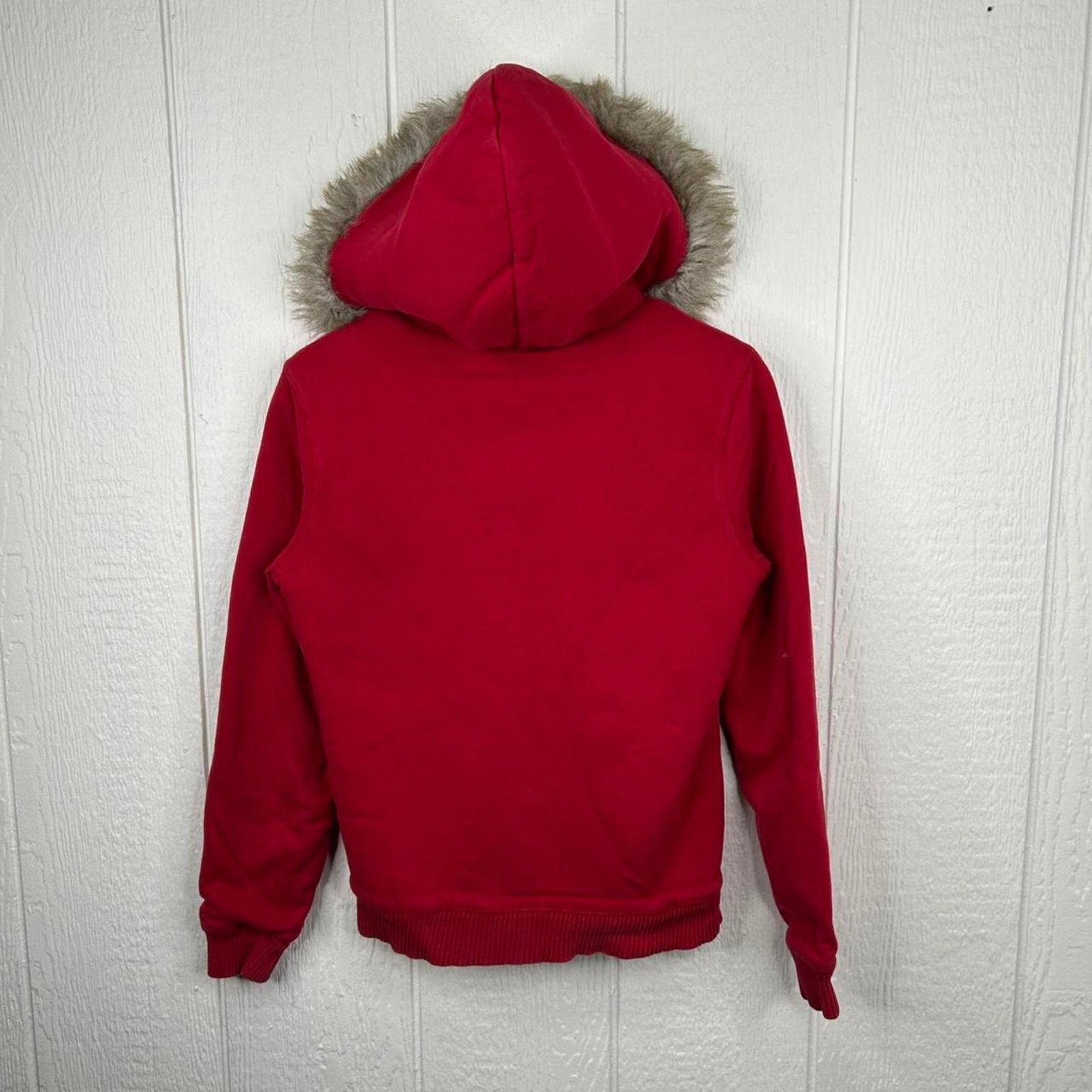 Aeropostale Vintage Y2K Fur-Lined Aeropostale Zip-Up Hooded Jacket Large Size L / US 10 / IT 46 - 3 Thumbnail