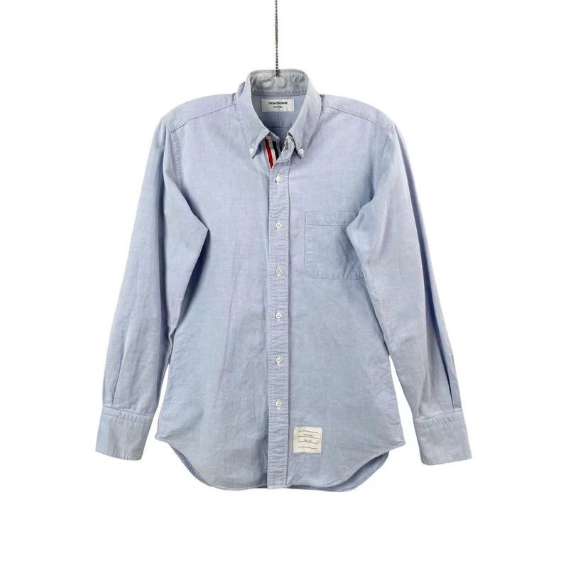 Thom Browne Thom Browne Blue classic polka-dotted shirt Size US S / EU 44-46 / 1 - 1 Thumbnail