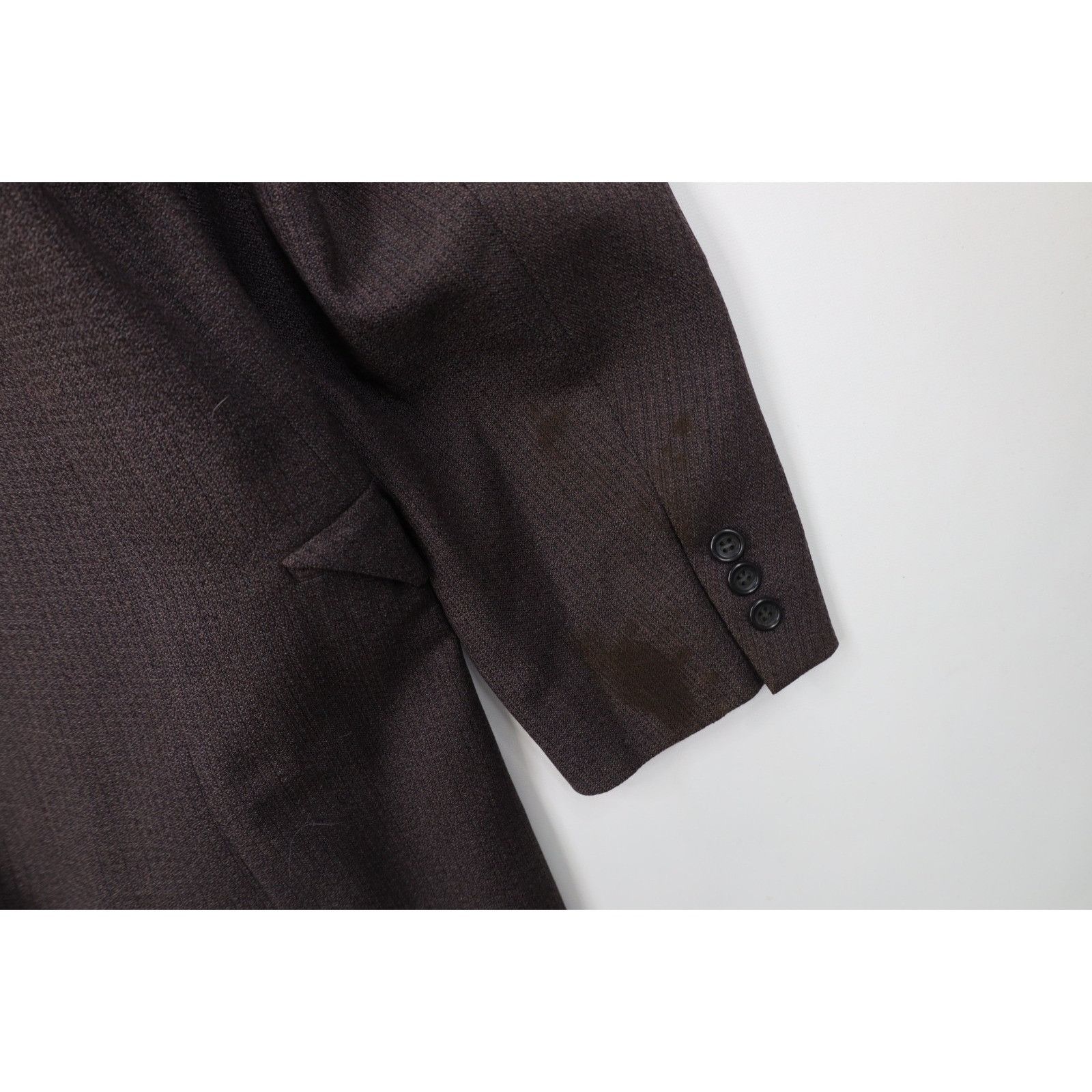 Vintage Vintage 50s 60s Rockabilly Heavy 2 Piece Wool Suit Brown Size 40R - 12 Thumbnail