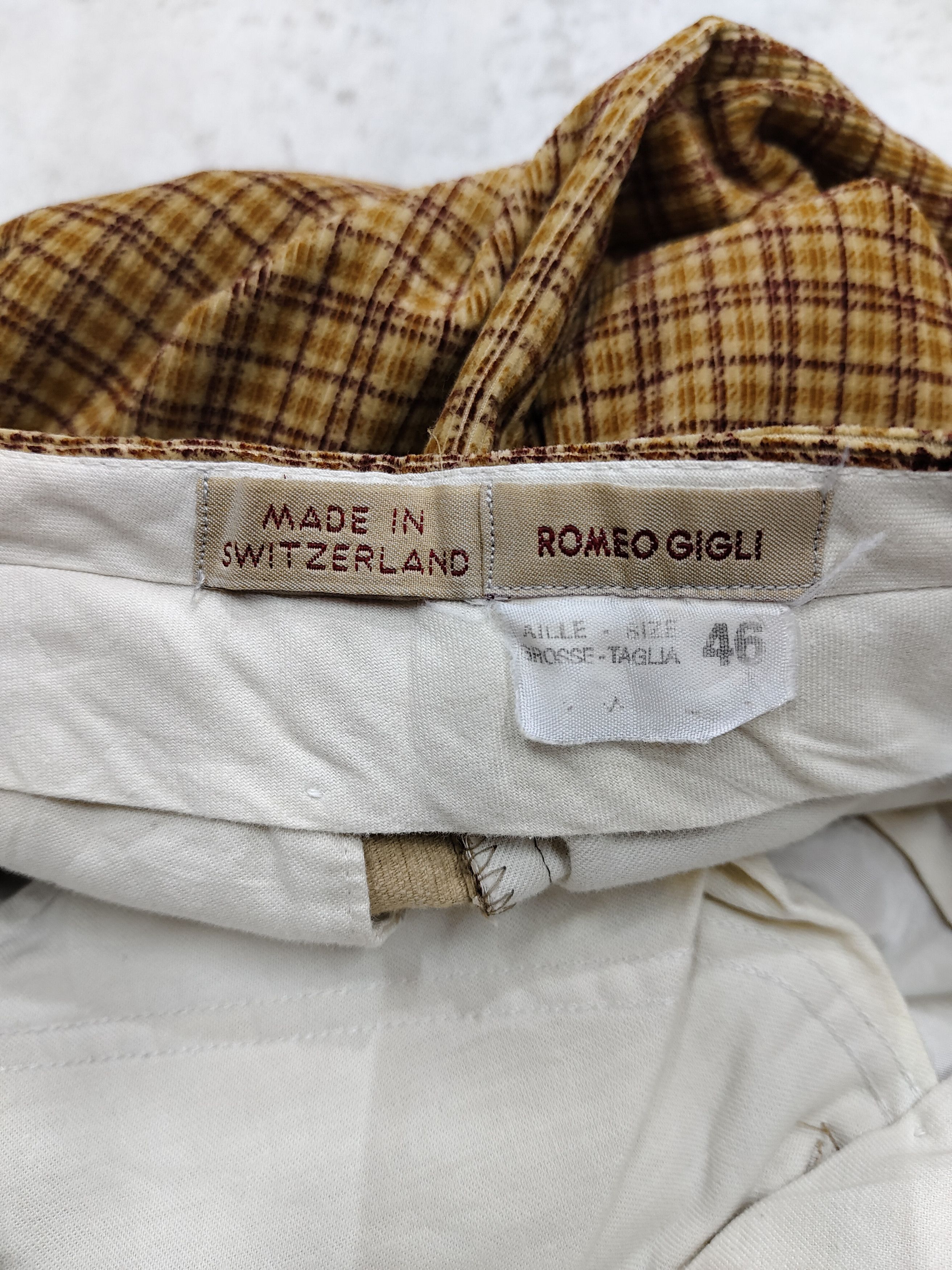 Romeo Gigli 🔥Vtg Romeo Gigli Tartan Corduroy Cropped Pants Size US 30 / EU 46 - 8 Thumbnail