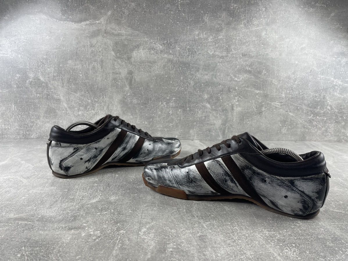 Diesel Diesel Vintage 00s Distressed Leather Sneakers White Brown Size US 11 / EU 44 - 5 Thumbnail