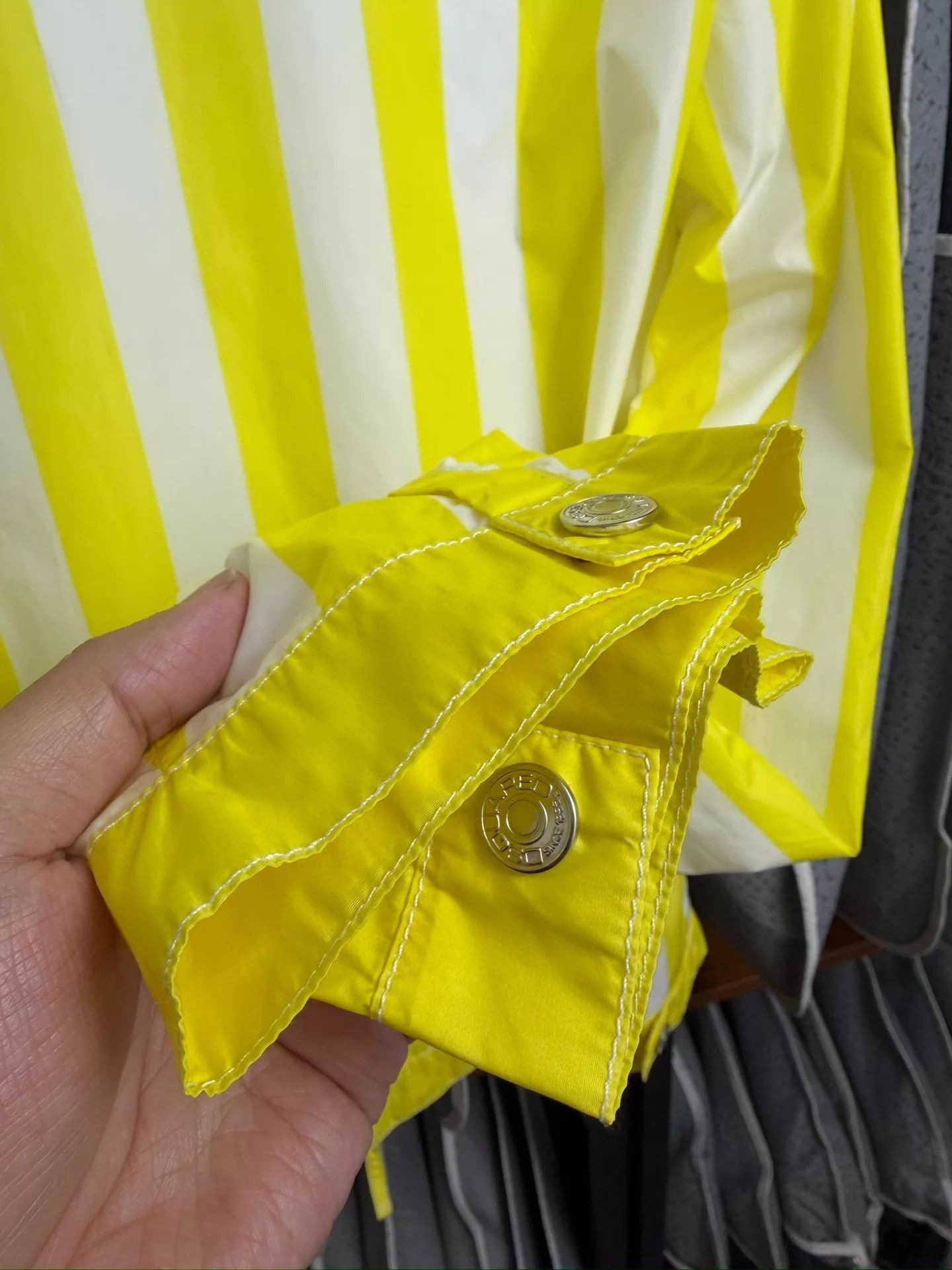 Dsquared2 Yellow White Striped Light Jacket Size M Size US XXS / EU 40 - 6 Thumbnail