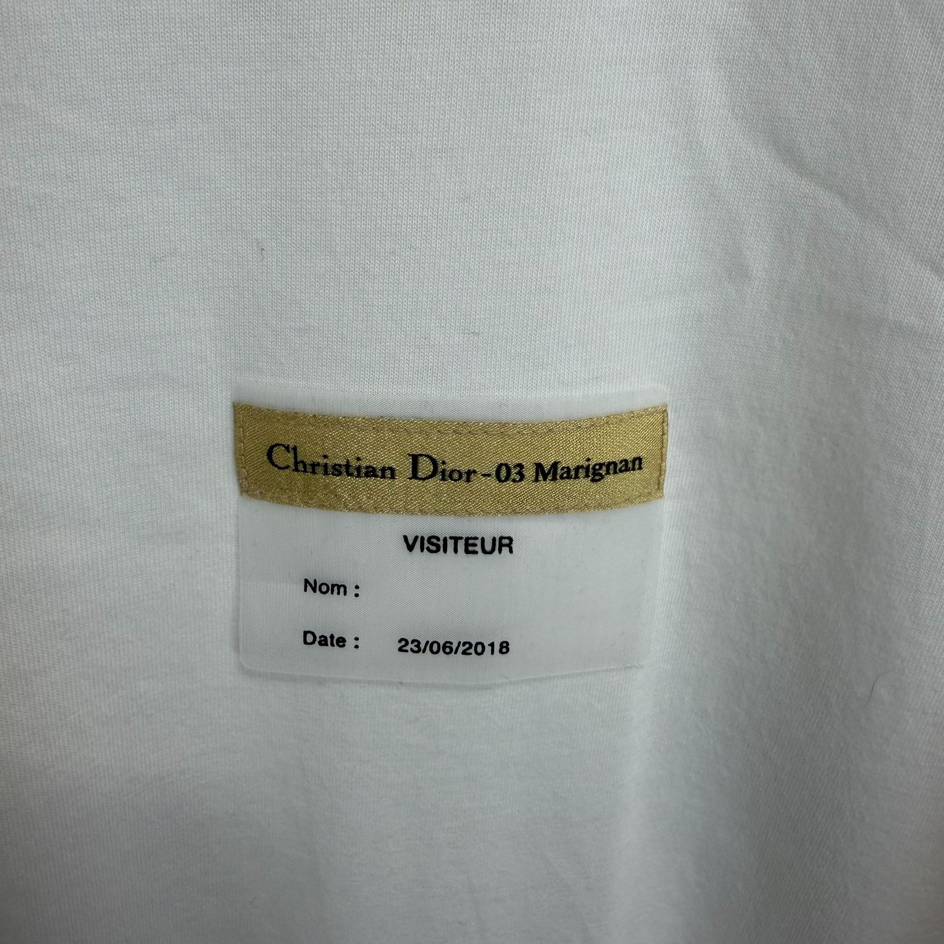 Dior Christian Dior '03 Marignan' Visiteur Patch Logo T-Shirt Size US XXL / EU 58 / 5 - 5 Thumbnail