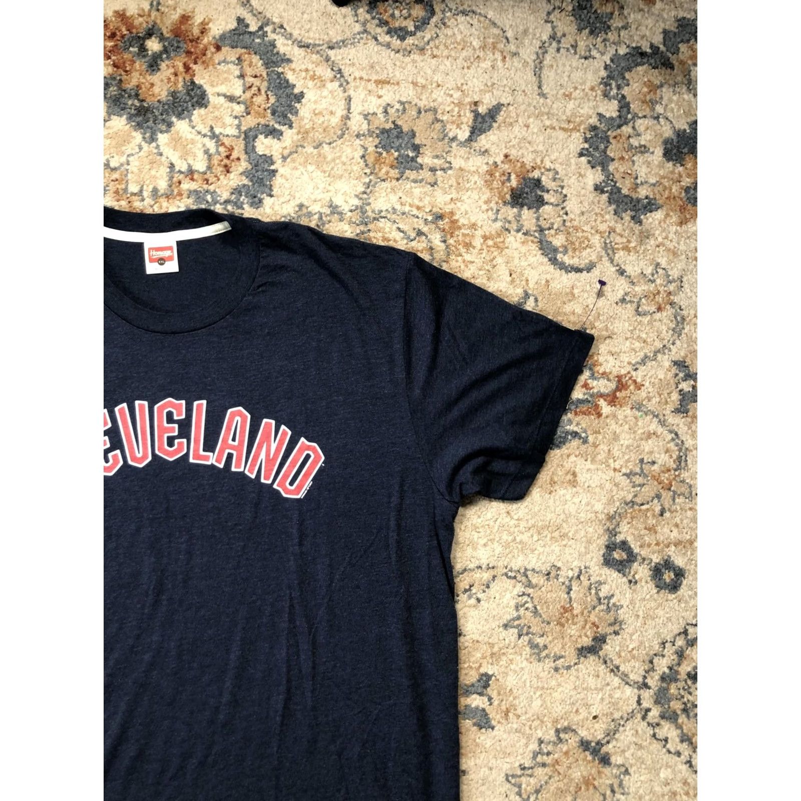 Vintage VINTAGE Homage Cleveland Ohio Shirt Mens 2XL Blue City Graphic Tee Soft Crewneck Size US XXL / EU 58 / 5 - 4 Thumbnail