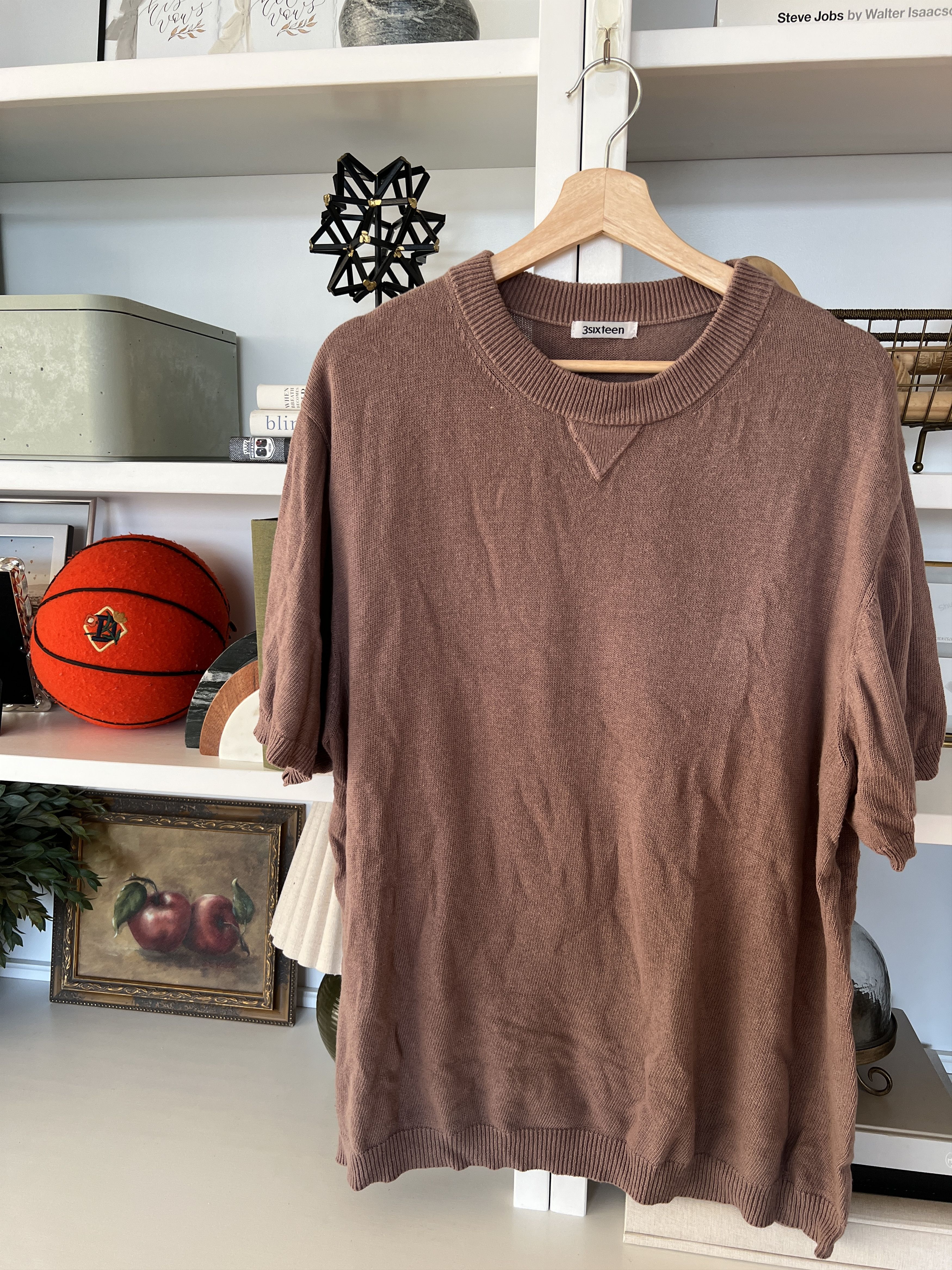 3sixteen Knit Shirt Cotton Linen Mauve Size US XXL / EU 58 / 5 - 1 Thumbnail
