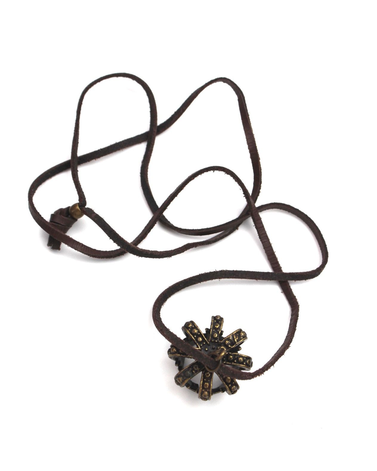 Hysteric Glamour 2000S JAPANESE MADE STUDDED CROWN CHARM LEATHER NECKLACE Size ONE SIZE - 2 Thumbnail