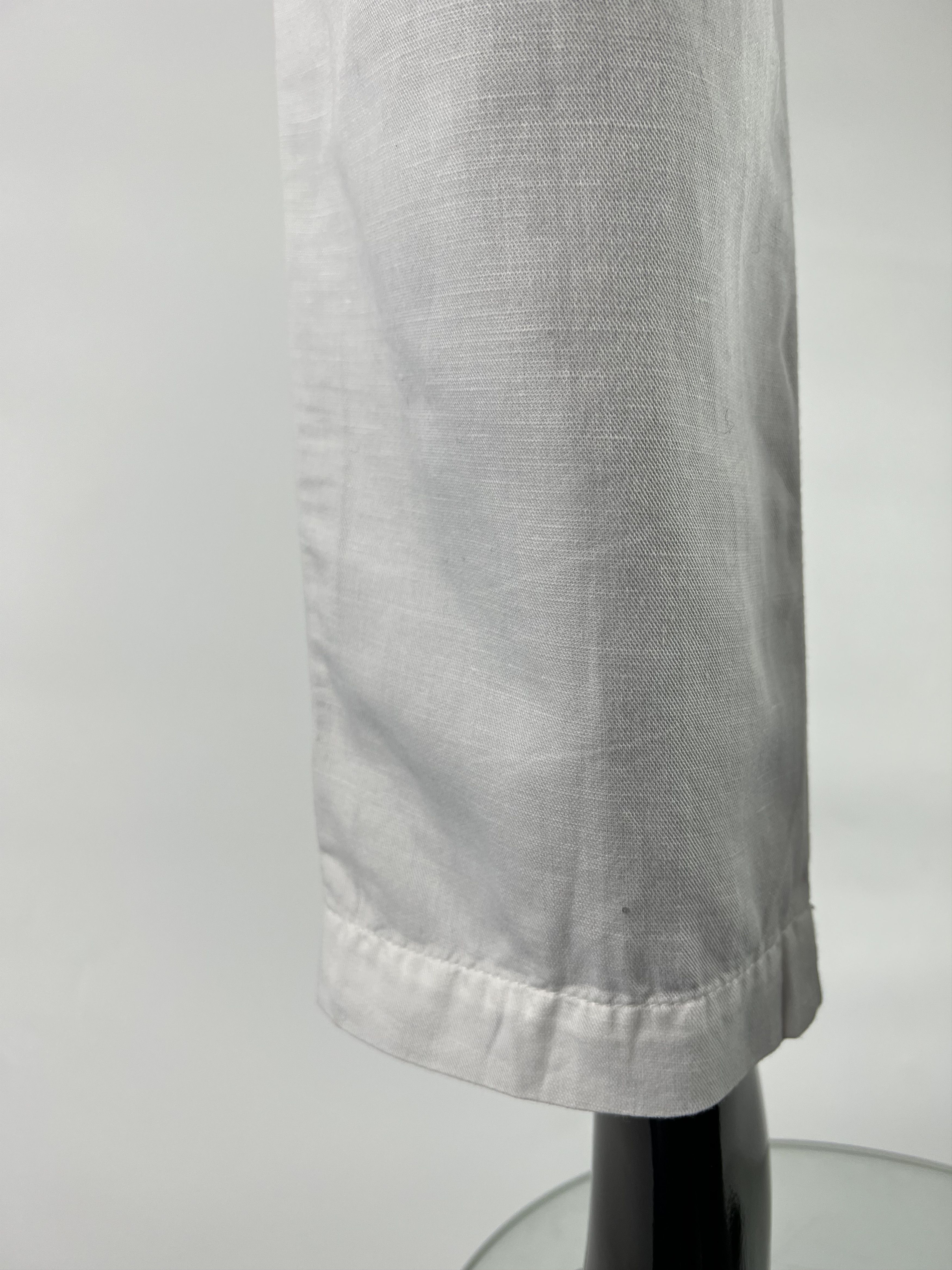 Iris von Arnim Iris Von Arnim White Cotton/Linen Chino Pants Size 36/S Size 26" / US 2 / IT 38 - 5 Thumbnail