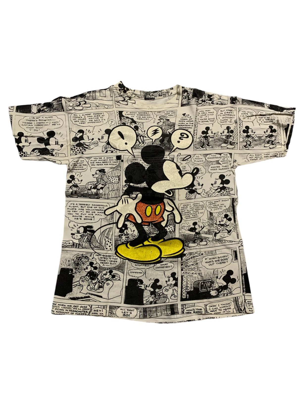 Mickey Mouse × Vintage MICKEY MOUSE AOP 80’s - 90’s Size US L / EU 52-54 / 3 - 1 Thumbnail