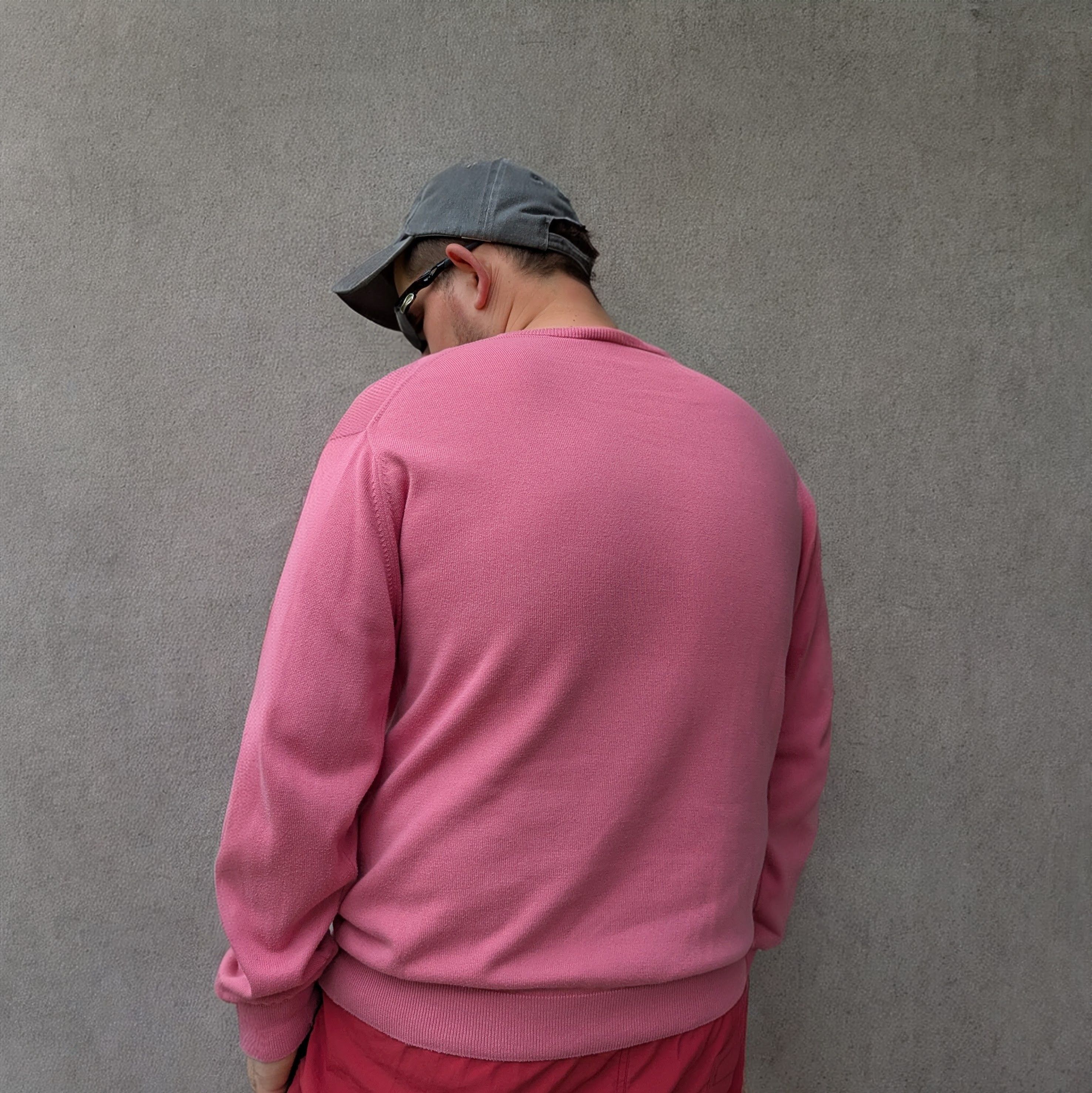 Lacoste × Vintage LACOSTE Men's Vintage Lightweight Pink V-Neck Sweater Size US L / EU 52-54 / 3 - 4 Thumbnail