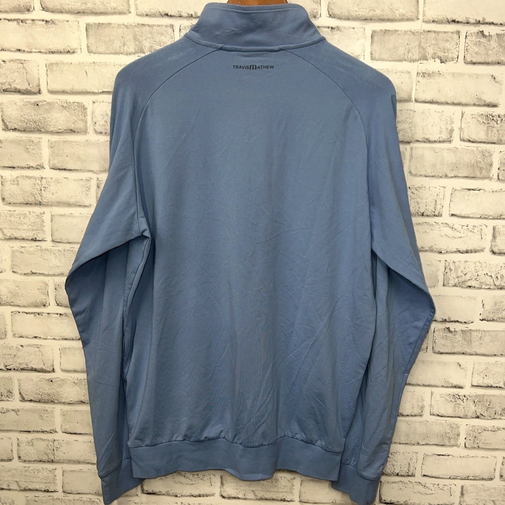 TravisMathew TRAVIS MATHEW Blue Half-Zip Pullover Mens Regular Size M Activewear Size US M / EU 48-50 / 2 - 5 Thumbnail