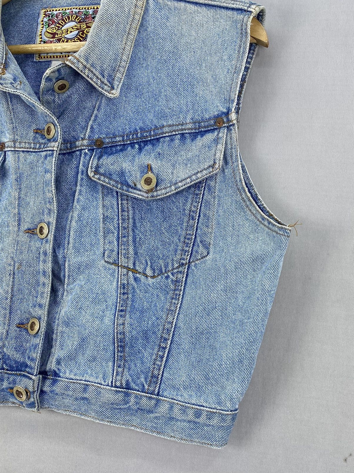 Vintage Vintage 80’s Joujou Jeans Classic Denim Vest Size M / US 6-8 / IT 42-44 - 3 Thumbnail