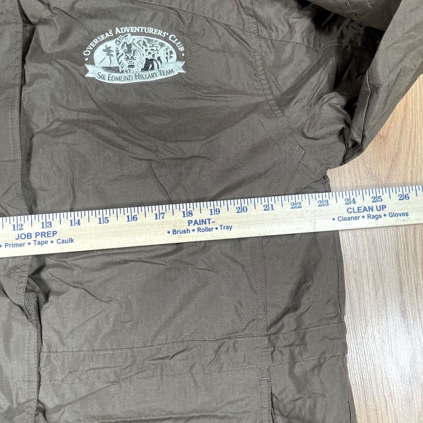 Olive Overseas Adventurer’s Club Windbreaker Hoodie Mens L Olive Green Full Zip Jacket Size US L / EU 52-54 / 3 - 7 Thumbnail
