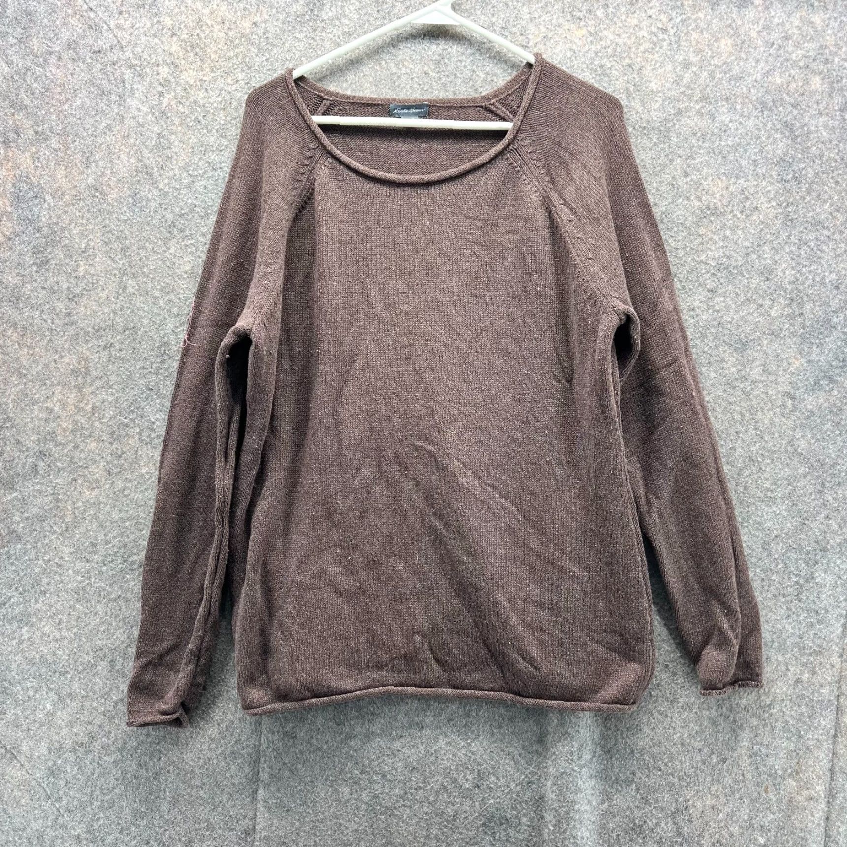 Eddie Bauer VINTAGE Eddie Bauer Sweater Women XL Brown Round Neck Pullover Knitted All Seasons Size XL / US 12-14 / IT 48-50 - 2 Thumbnail