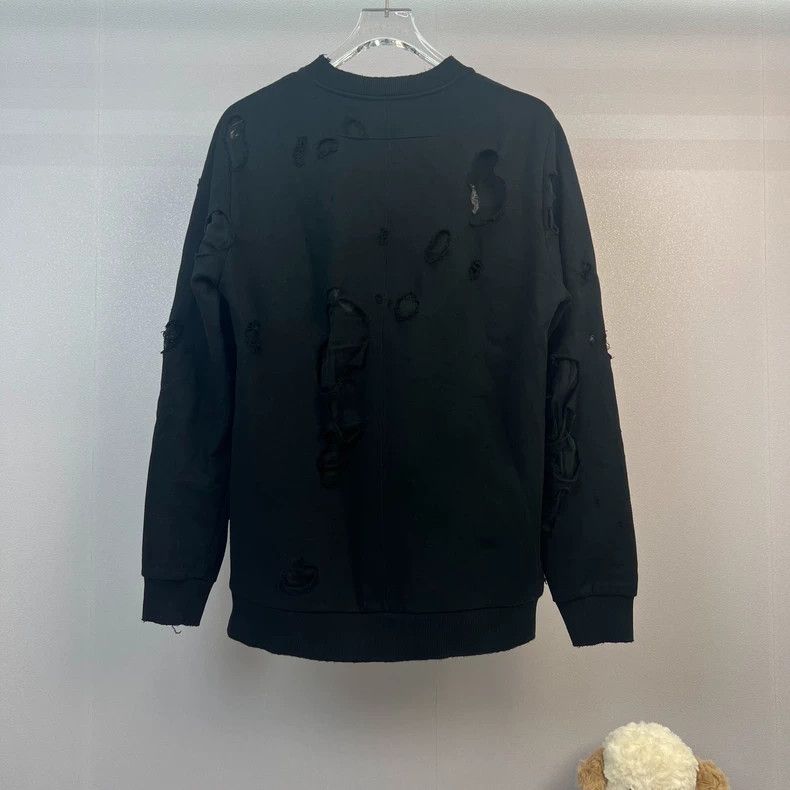 Givenchy Givenchy Black Large Destructive Logo Hoodie Size US XS / EU 42 / 0 - 2 Thumbnail