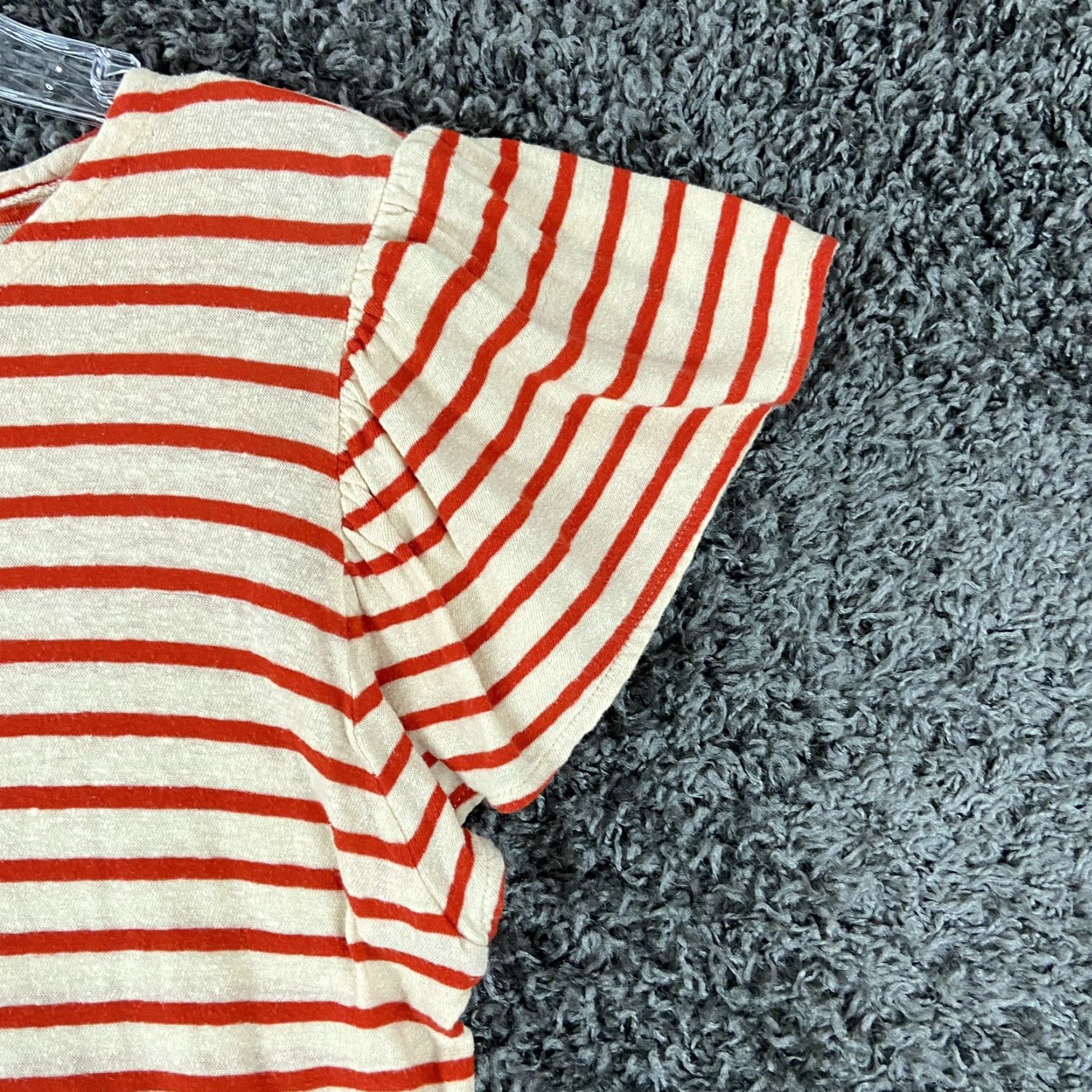 Madewell Madewell Blouse Women’s XXS Short Sleeves Multicolor Striped White Red Colorful Colorful Mens? No gender. End with Women or Girls if applicable. Size XXS / US 00 / IT 34 - 4 Thumbnail