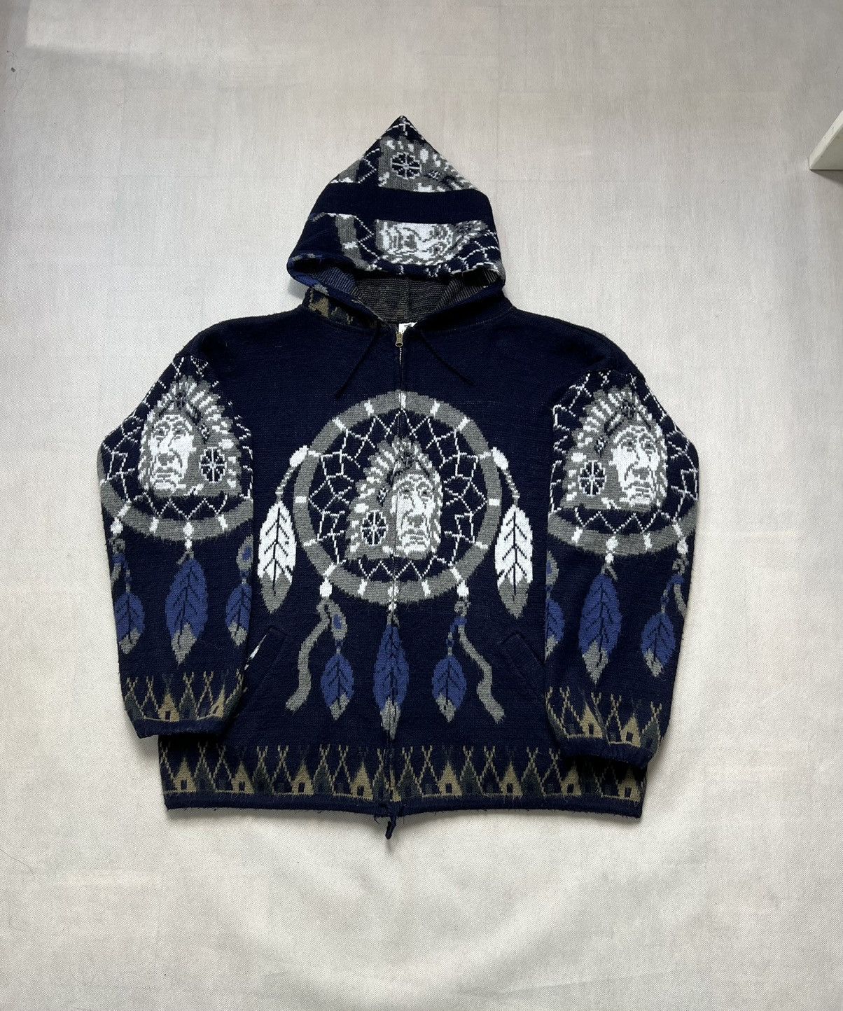 Vintage Jacket Tejidos Espinosa Indian Patterns vintage 90’s wool Size US XL / EU 56 / 4 - 1 Thumbnail