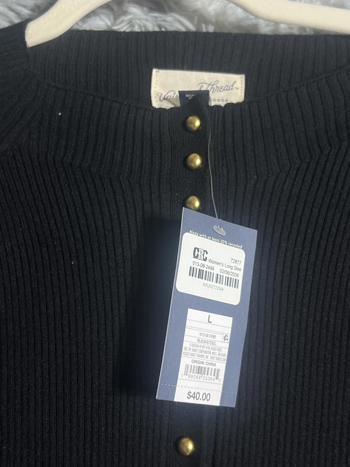 Vineyard Vines Universal thread Women's Black Long Sleeve Dress Size L Size L / US 10 / IT 46 - 2 Thumbnail