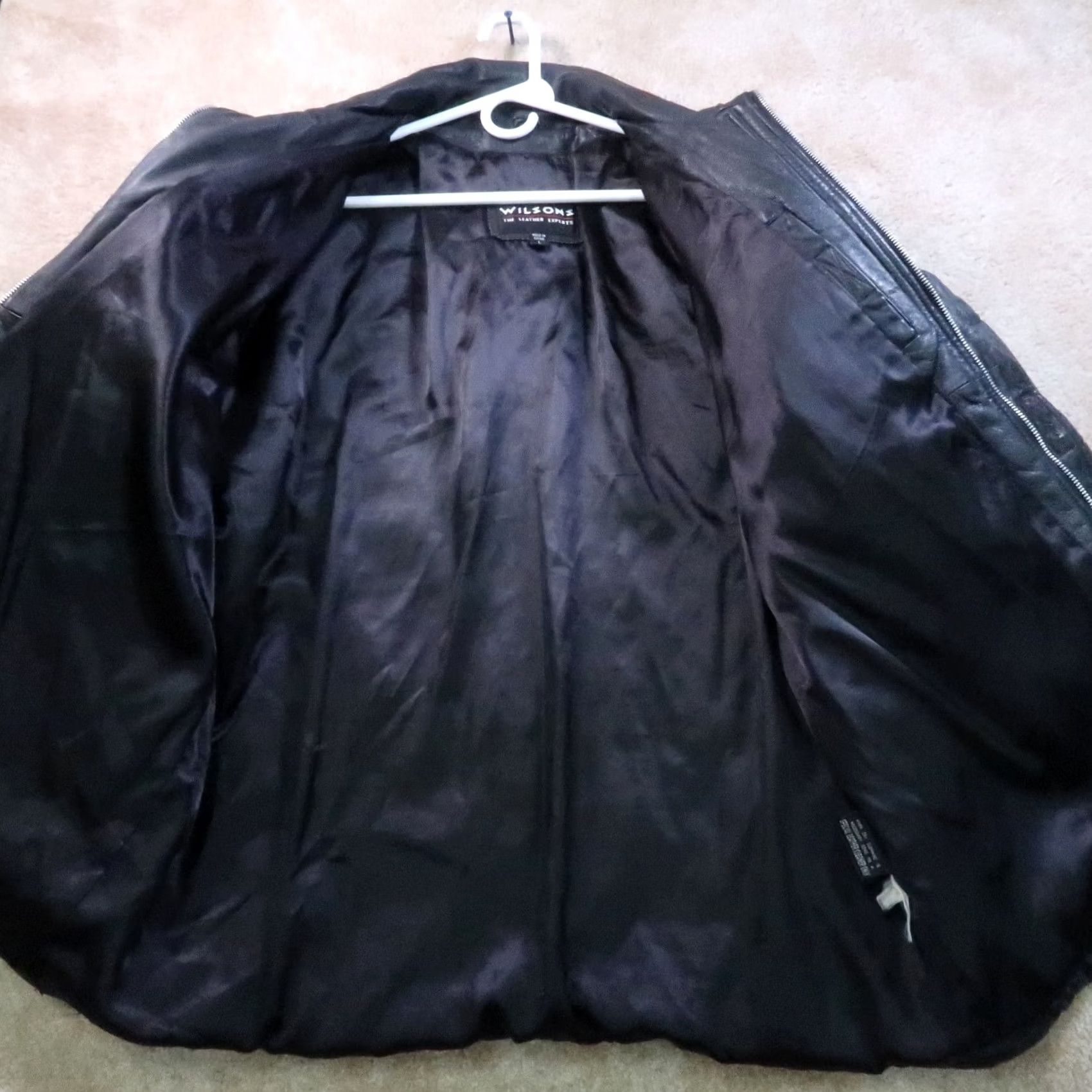 Vintage VINTAGE Wilsons Leather Jacket Mens Large Full Zip Insulated Black Size US L / EU 52-54 / 3 - 2 Thumbnail