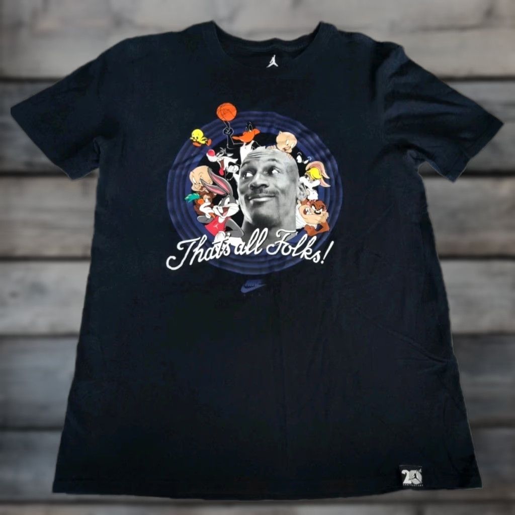 Jordan Brand Air Jordan Space Jam Looney Tunes That's All Folks Graphic T-Shirt Womens Medium Size M / US 6-8 / IT 42-44 - 1 Thumbnail