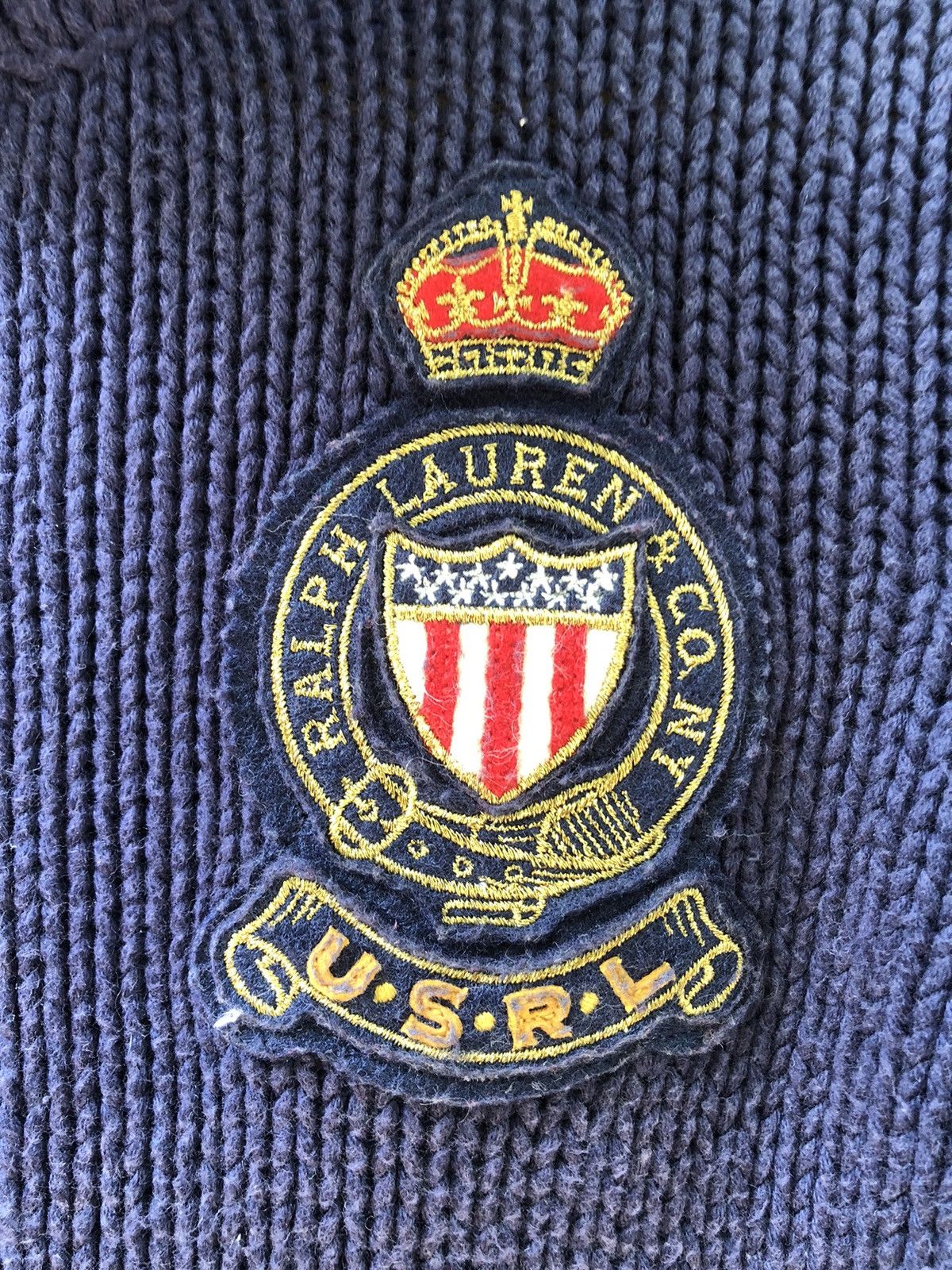 Polo Ralph Lauren Vintage 90s U.S.R.L Polo Ralph Lauren Zipper Knit Sweater Size S / US 4 / IT 40 - 6 Thumbnail