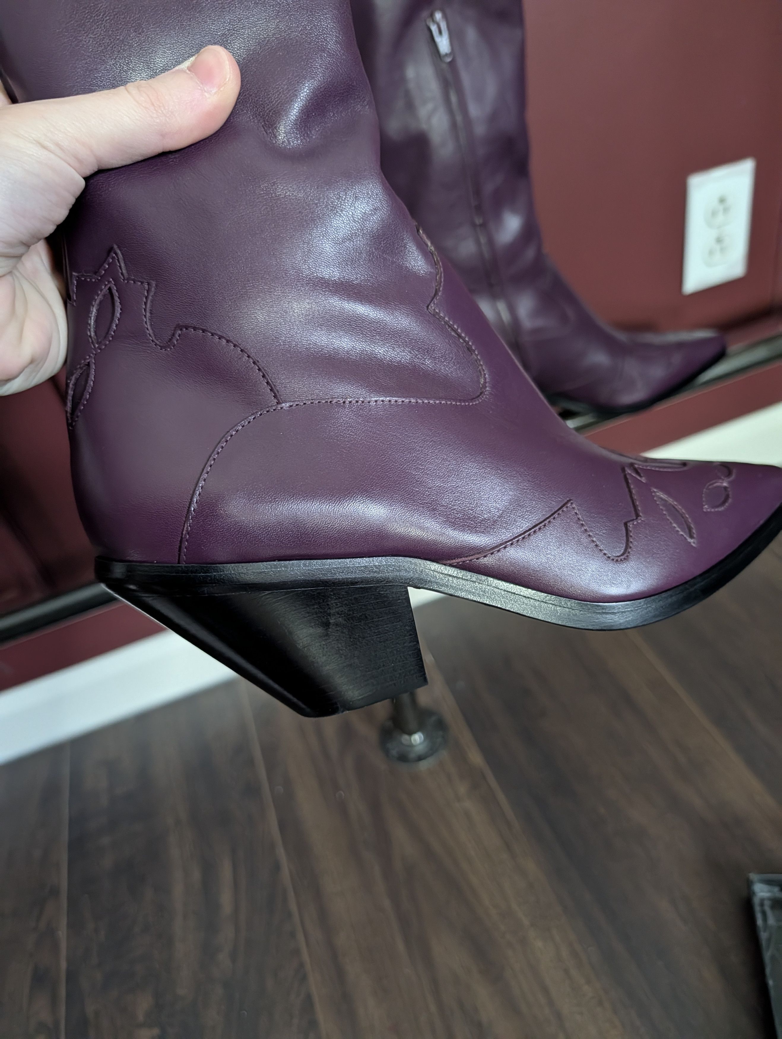 Enfants Riches Deprimes CRAZY RARE Midnight Cowboy Boots Eggplant Knee High 42 Size US 9 / EU 42 - 4 Thumbnail