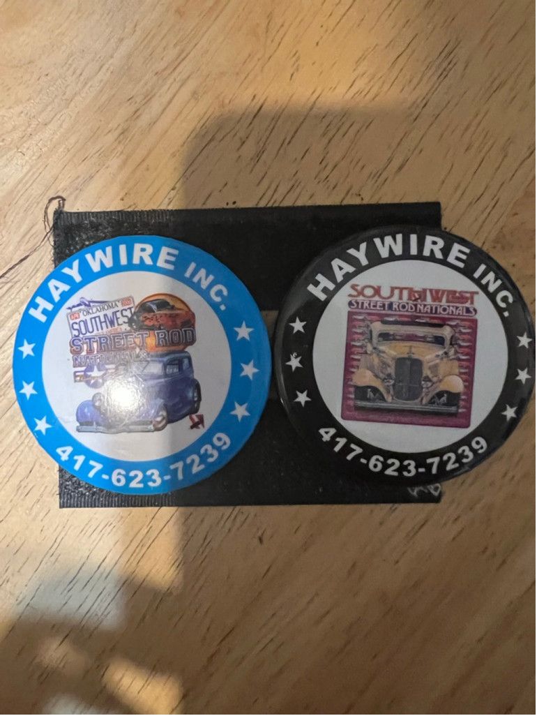 Other Vintage Haywire Inc Blue Black Street Rod Brooches Pins Size ONE SIZE - 1 Thumbnail