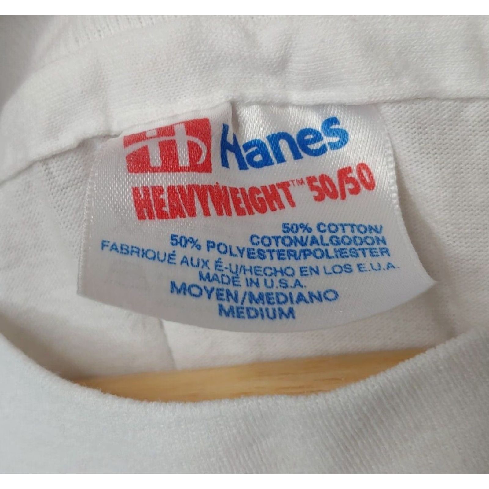Hanes VINTAGE Hanes Medium Seattle WA Pike Place Market Shirt Unisex Adults White Short Sleeve Crew Neck Fish Graphic Read Single Stitch 20" Chest 26" Long Size US M / EU 48-50 / 2 - 4 Thumbnail