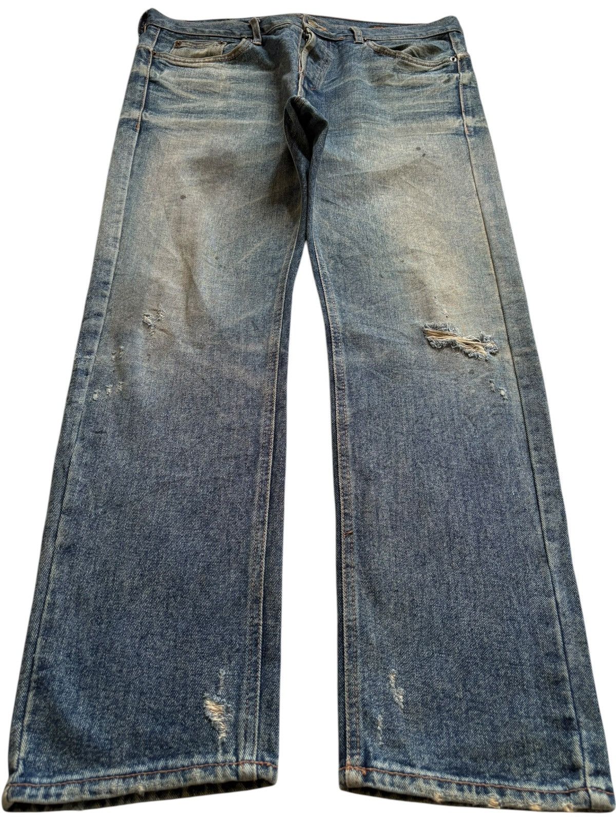 Japanese Brand Vintage Japanese Brand Rusty Mud Wash Distressed Jeans Size US 36 / EU 52 - 1 Thumbnail