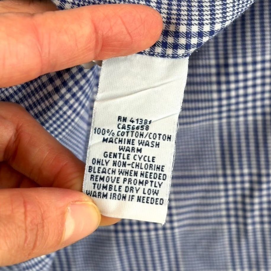 Polo Ralph Lauren VINTAGE? No — Polo Ralph Lauren Shirt Blue Glen Check Long Sleeve 2XL Button-Up Dressy Casual Men Size US XXL / EU 58 / 5 - 6 Thumbnail