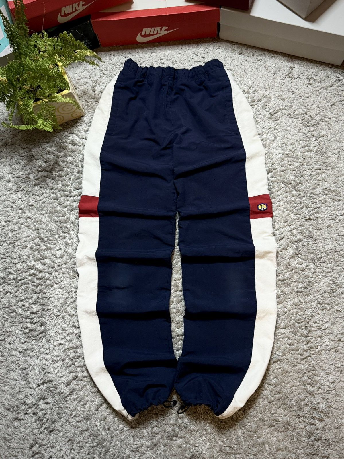 Nike 00s Nike TN Vintage Drill Double Swoosh Logo Retro Pants Y2K Size US 32 / EU 48 - 1 Thumbnail