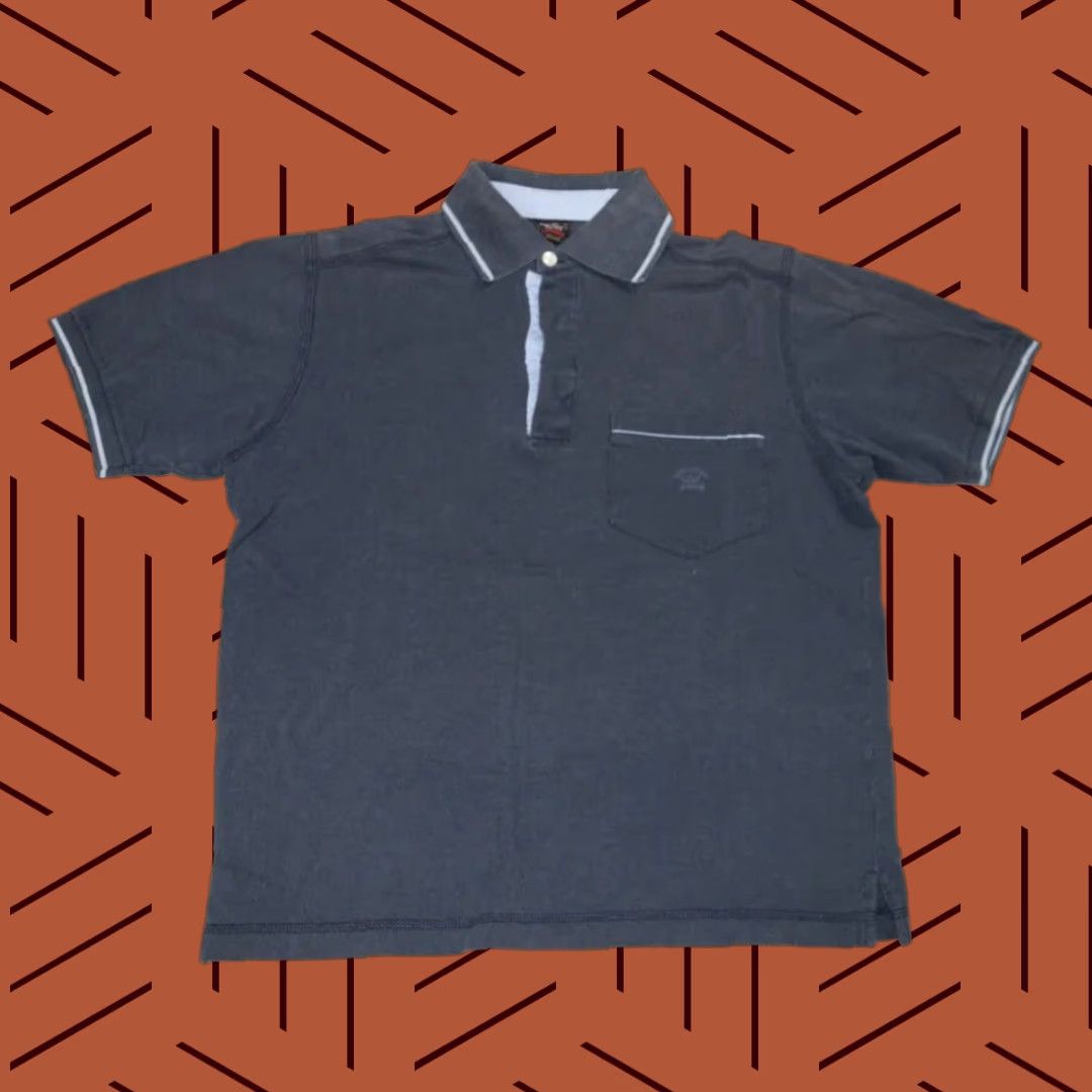 Paul & Shark Paul & Shark Polo Mens M Blue Striped 100% Cotton Knit Made in Italy 90s Size US M / EU 48-50 / 2 - 1 Thumbnail