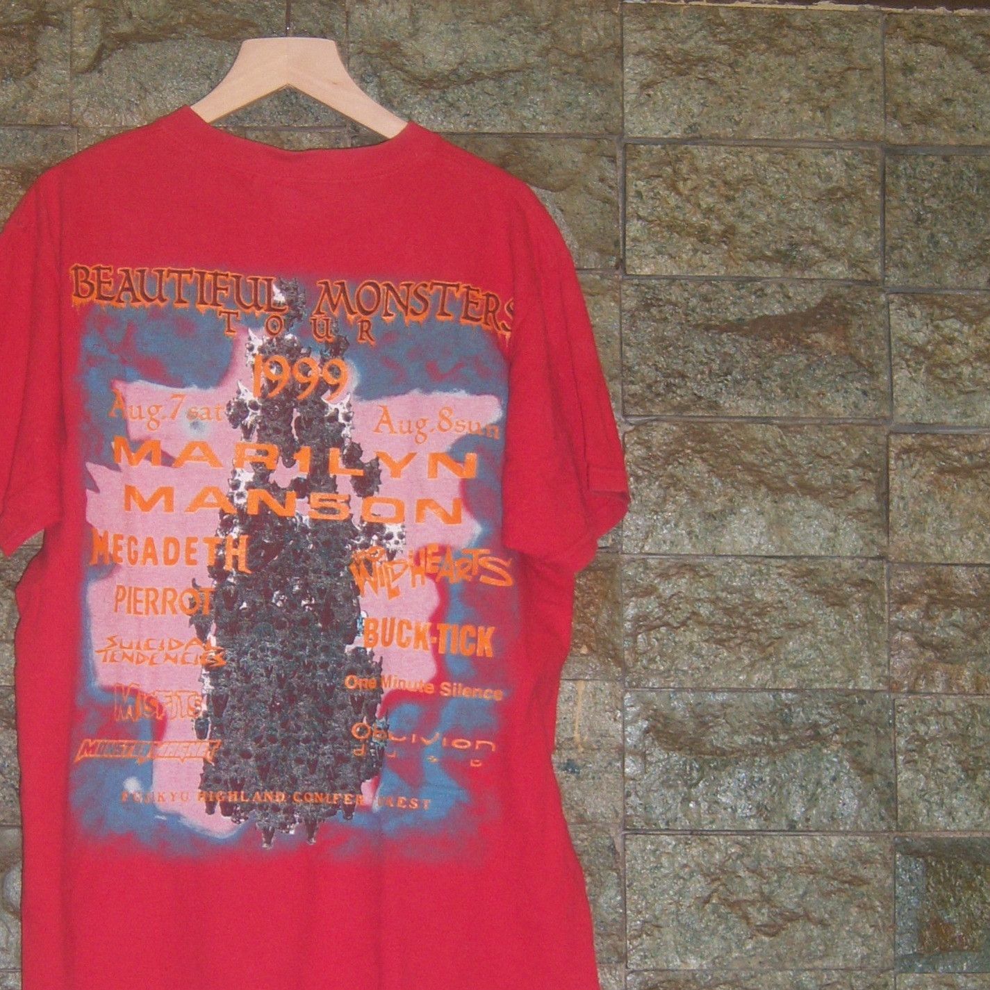 Band Tees × Vintage 1999 Beautiful Monster Marilyn Manson Megadeth Vintage Size US M / EU 48-50 / 2 - 5 Thumbnail