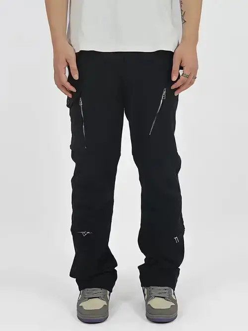 Designer × Jean utility tactical zipper cargo pants Size US 32 / EU 48 - 1 Thumbnail