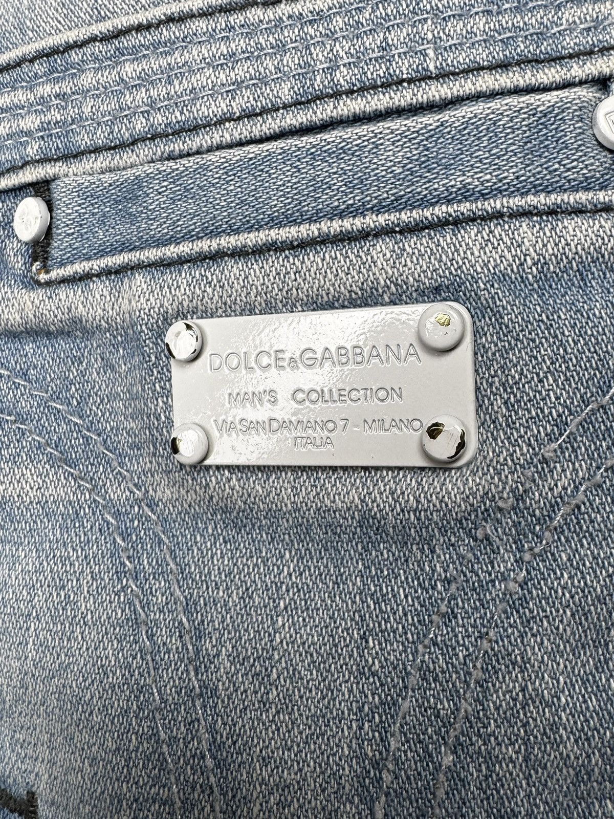 Dolce & Gabbana Dolce & Gabbana vintage distressed denim blue jeans Size US 31 - 8 Thumbnail