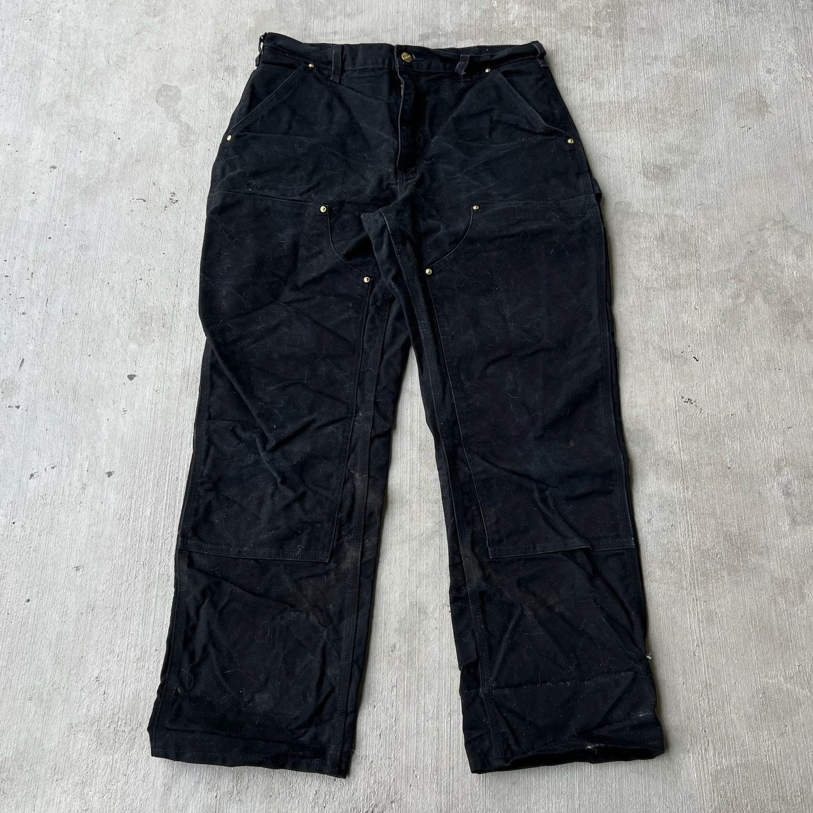 Carhartt × Vintage Carhartt black double knee work wear carpenter pants Size US 31 - 1 Thumbnail