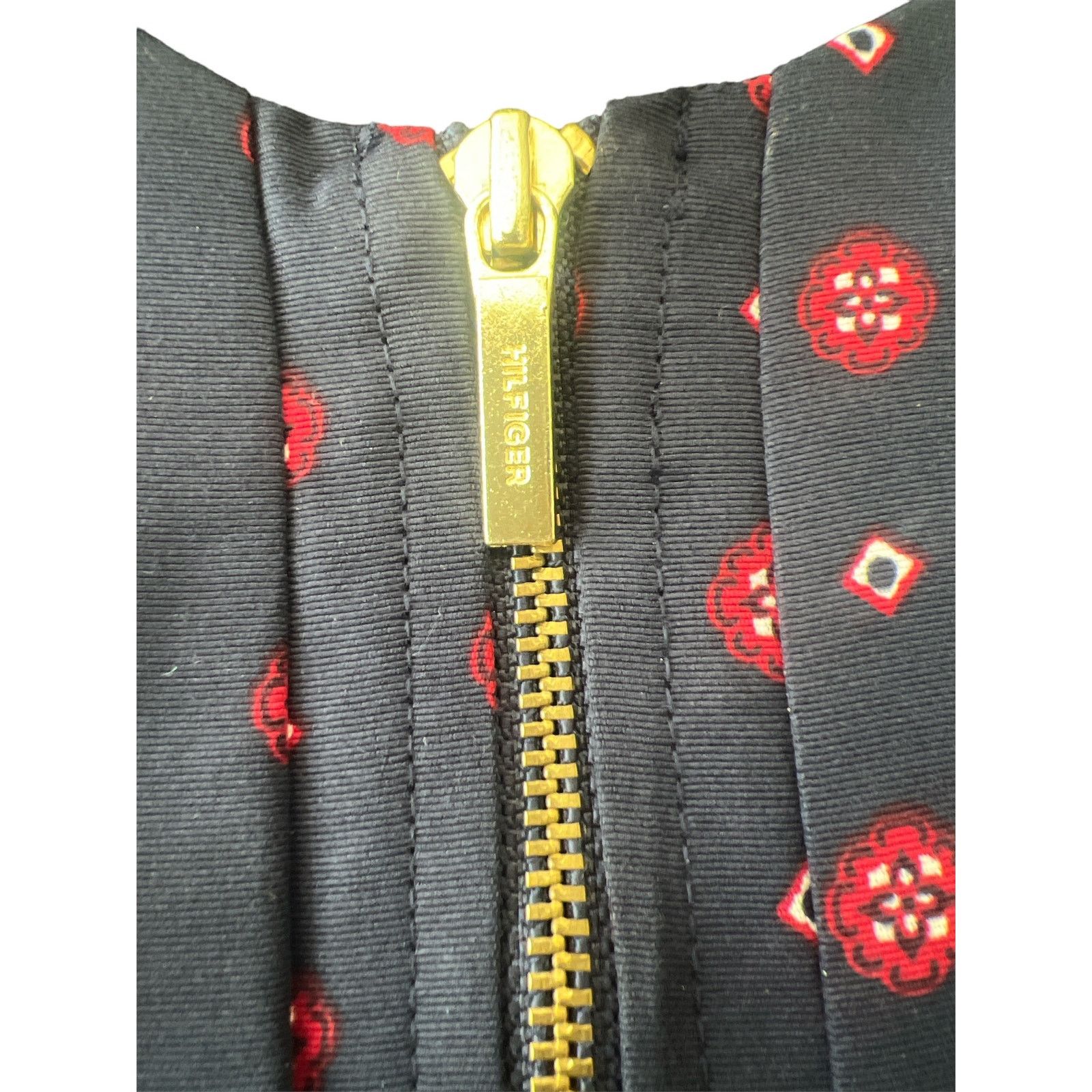 Tommy Hilfiger Tommy Hilfiger A-line Dress Navy Gold Front Zipper Size 0 Size XS / US 0-2 / IT 36-38 - 9 Thumbnail