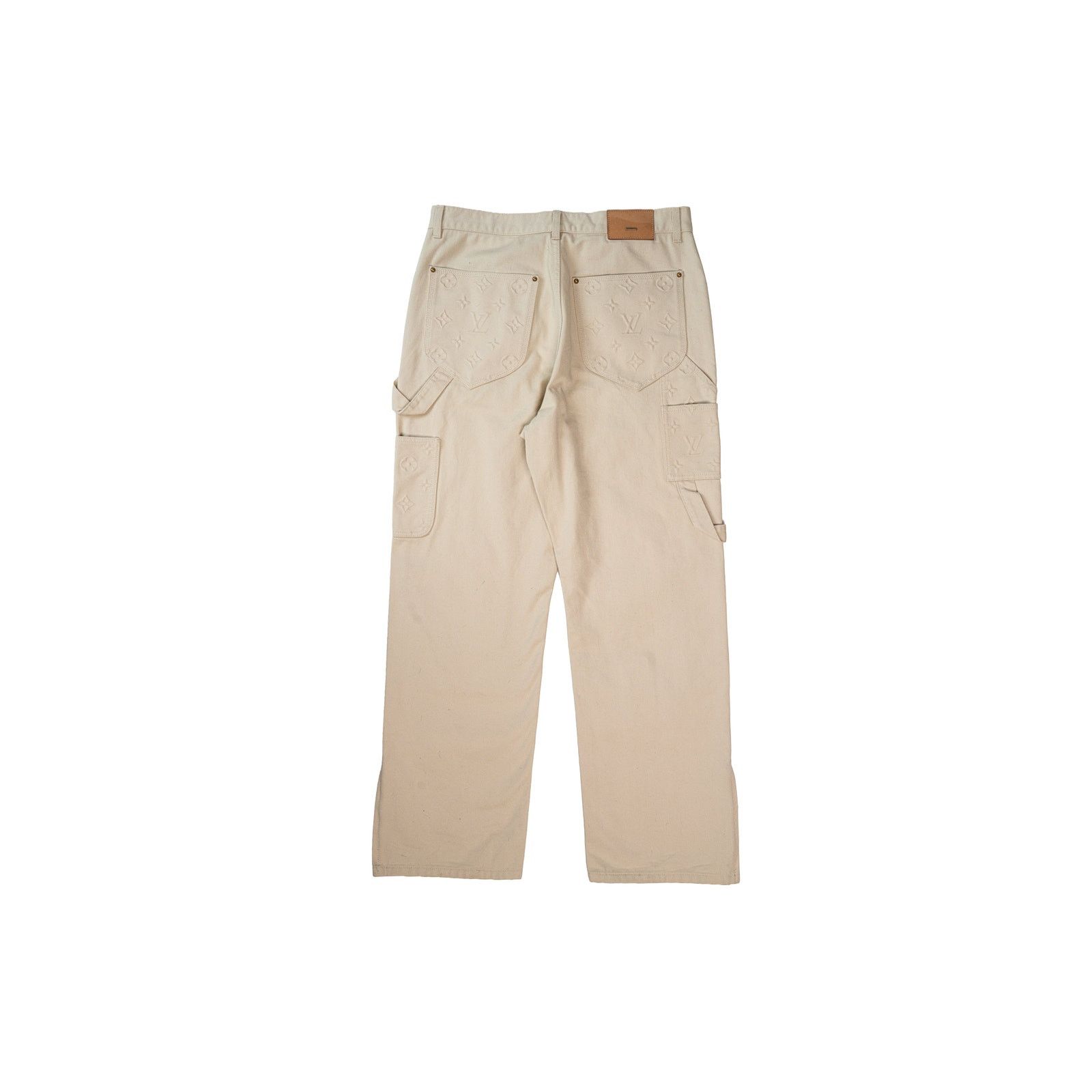 Louis Vuitton Biege Monogram Double Knee Jeans Size US 34 / EU 50 - 2 Thumbnail