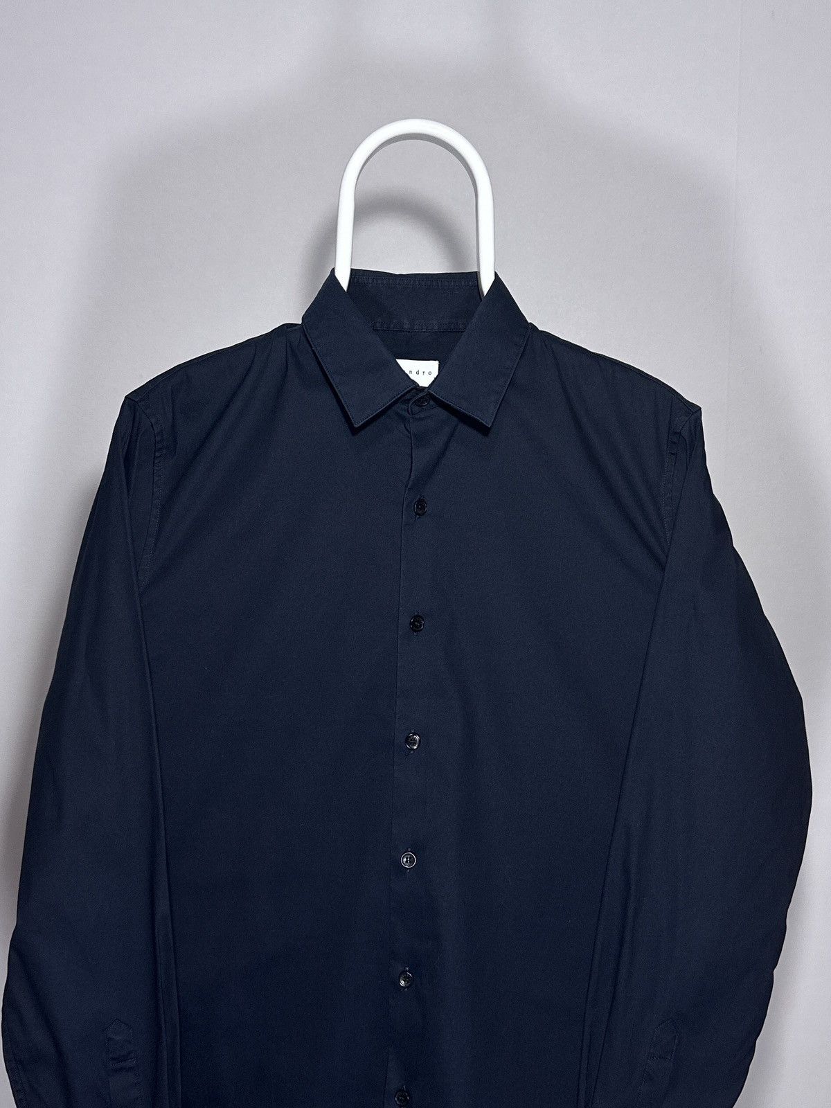 Sandro Sandro Paris Classic Navy Shirt Button Up Size US S / EU 44-46 / 1 - 2 Thumbnail