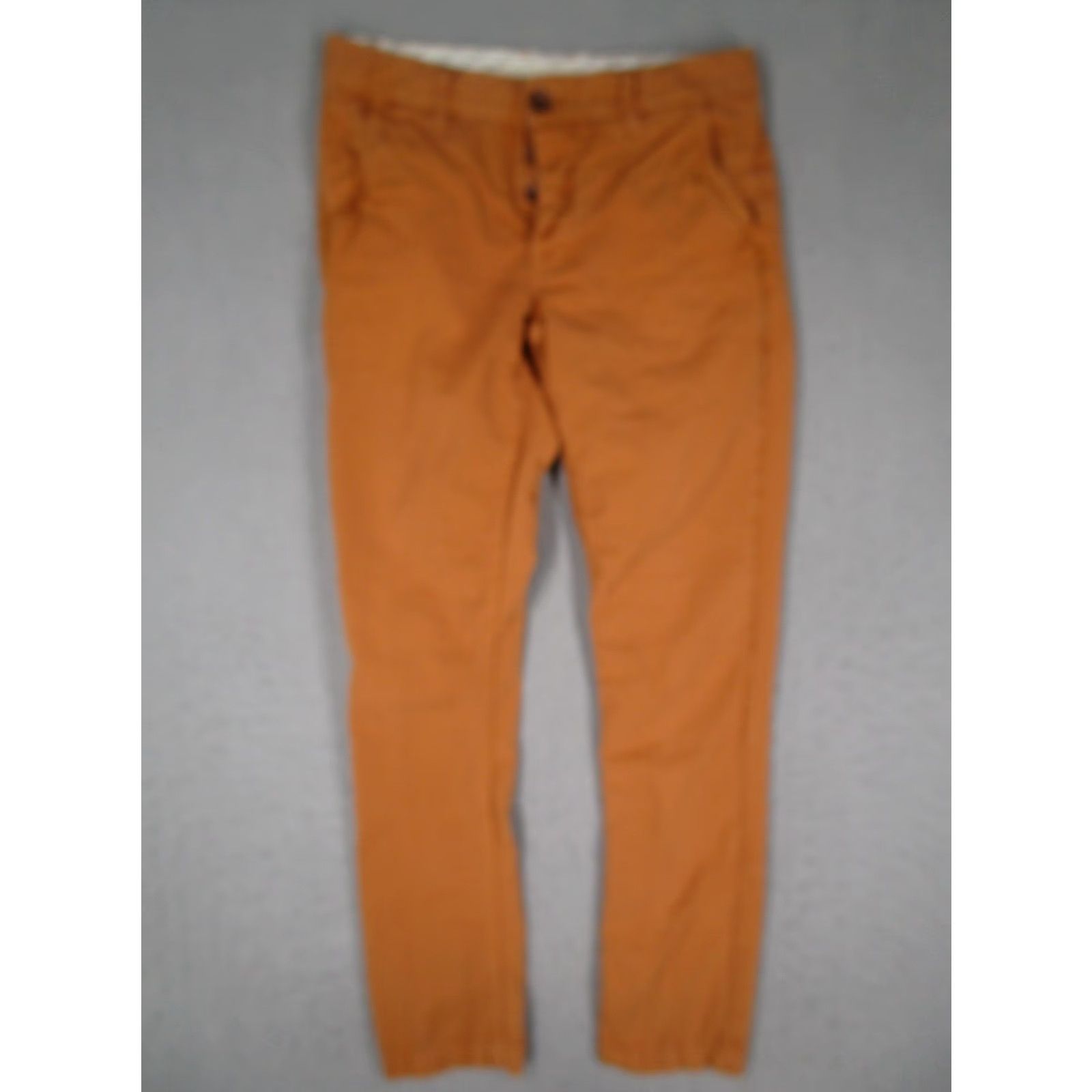 The West Is Dead VINTAGE The West is Dead Pants Mens 29 Orange Slim Cuffed Hem Made USA Casual Size US 29 - 2 Thumbnail