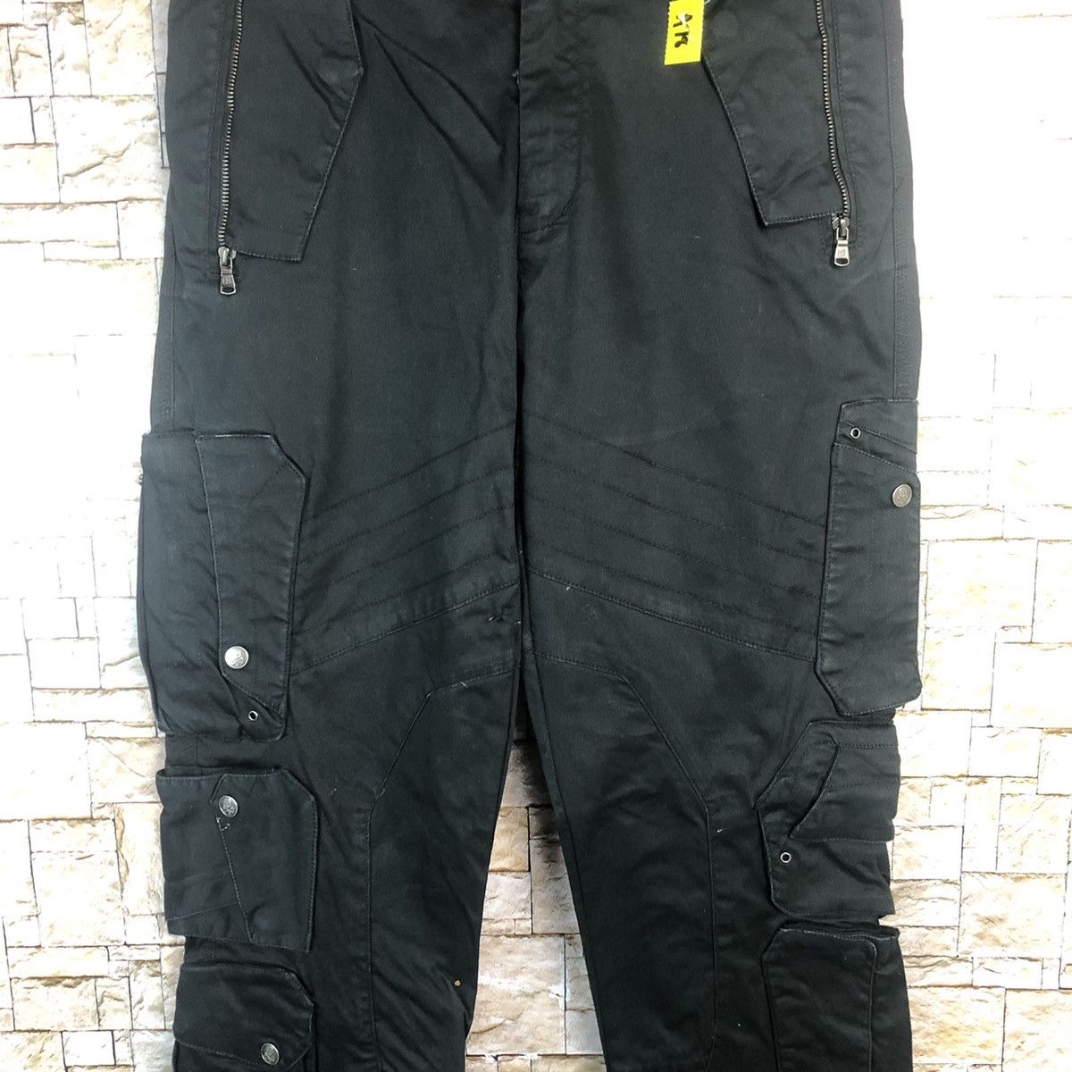 HYDROGEN DL Hydrogen H2J Black Cargo Multipocket Pants #A78 Size US 34 / EU 50 - 6 Thumbnail
