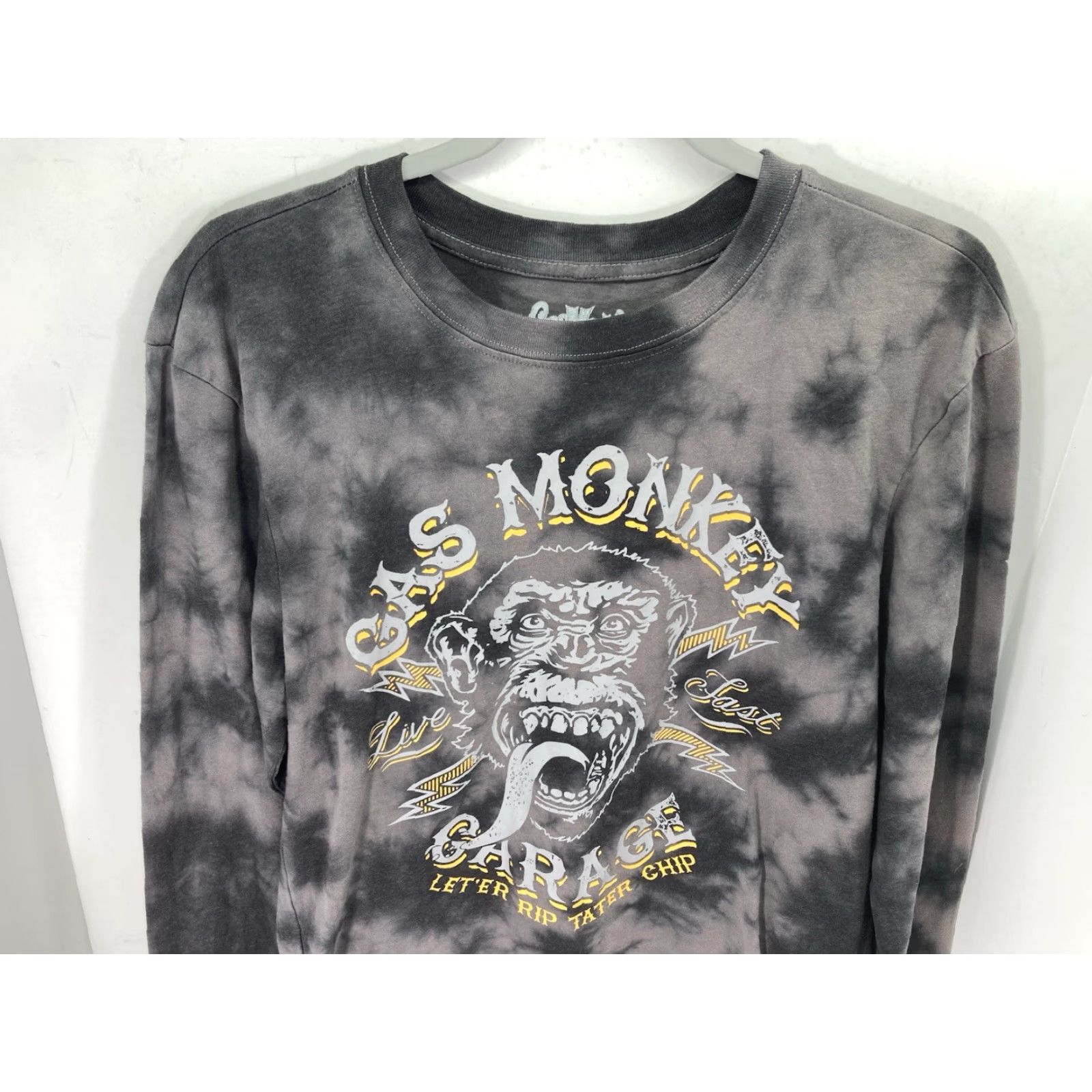 GAS Gas Monkey Garage Shirt TShirt Men S Gray Tie Dye Long Sleeve Pullover Size US S / EU 44-46 / 1 - 2 Thumbnail