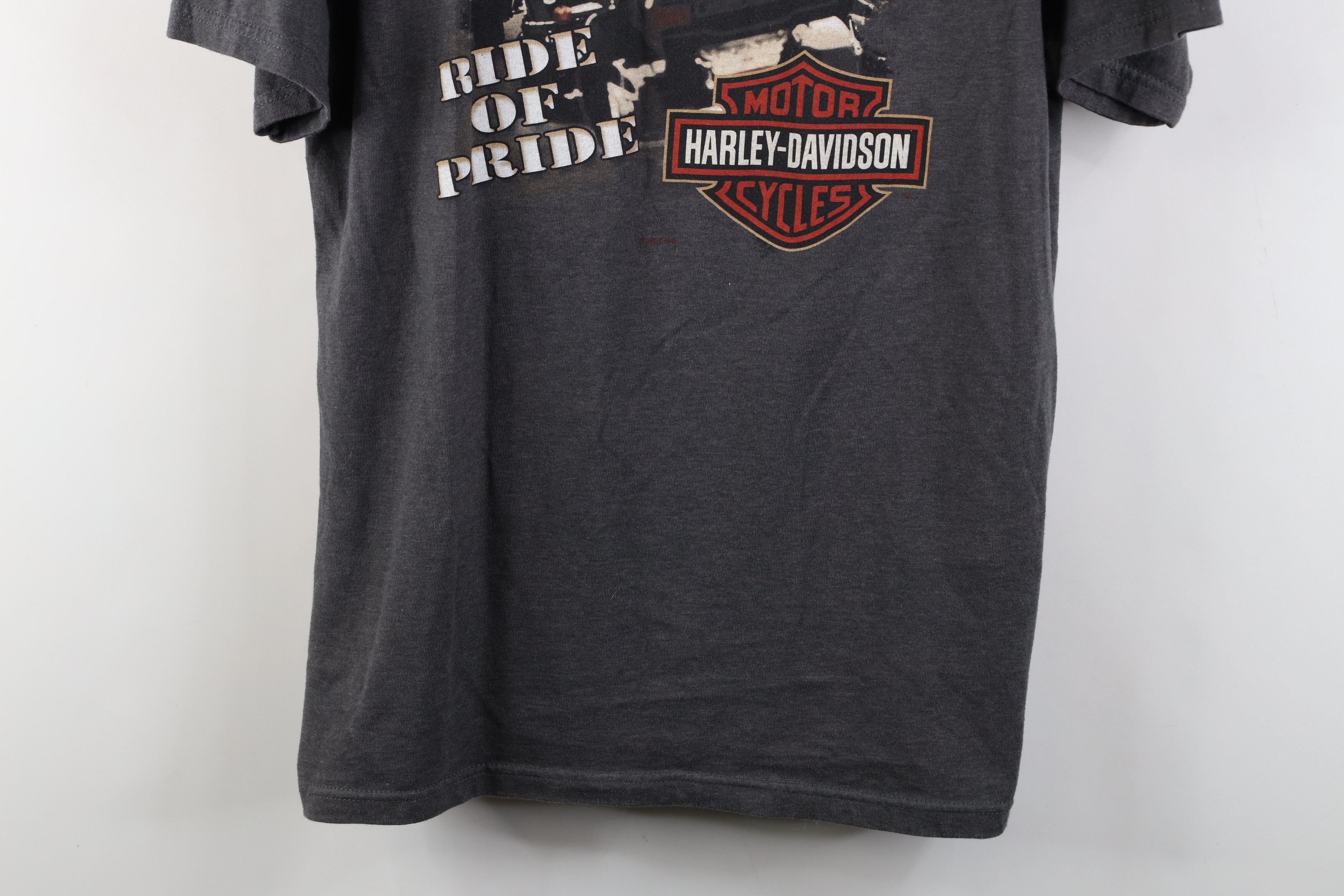 Harley Davidson Vintage Y2K Harley Davidson Ride of Pride T-Shirt Gray USA Size US L / EU 52-54 / 3 - 3 Thumbnail
