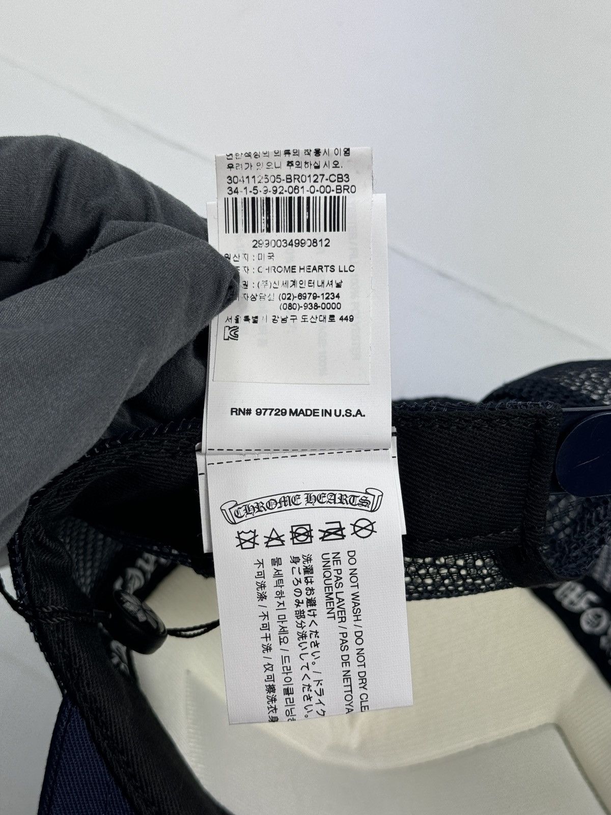 Chrome Hearts NAVY LOGO EMBROIDERED CAP ‼️RARE‼️ HONG KONG EXCLUSIVE * Size ONE SIZE - 8 Thumbnail