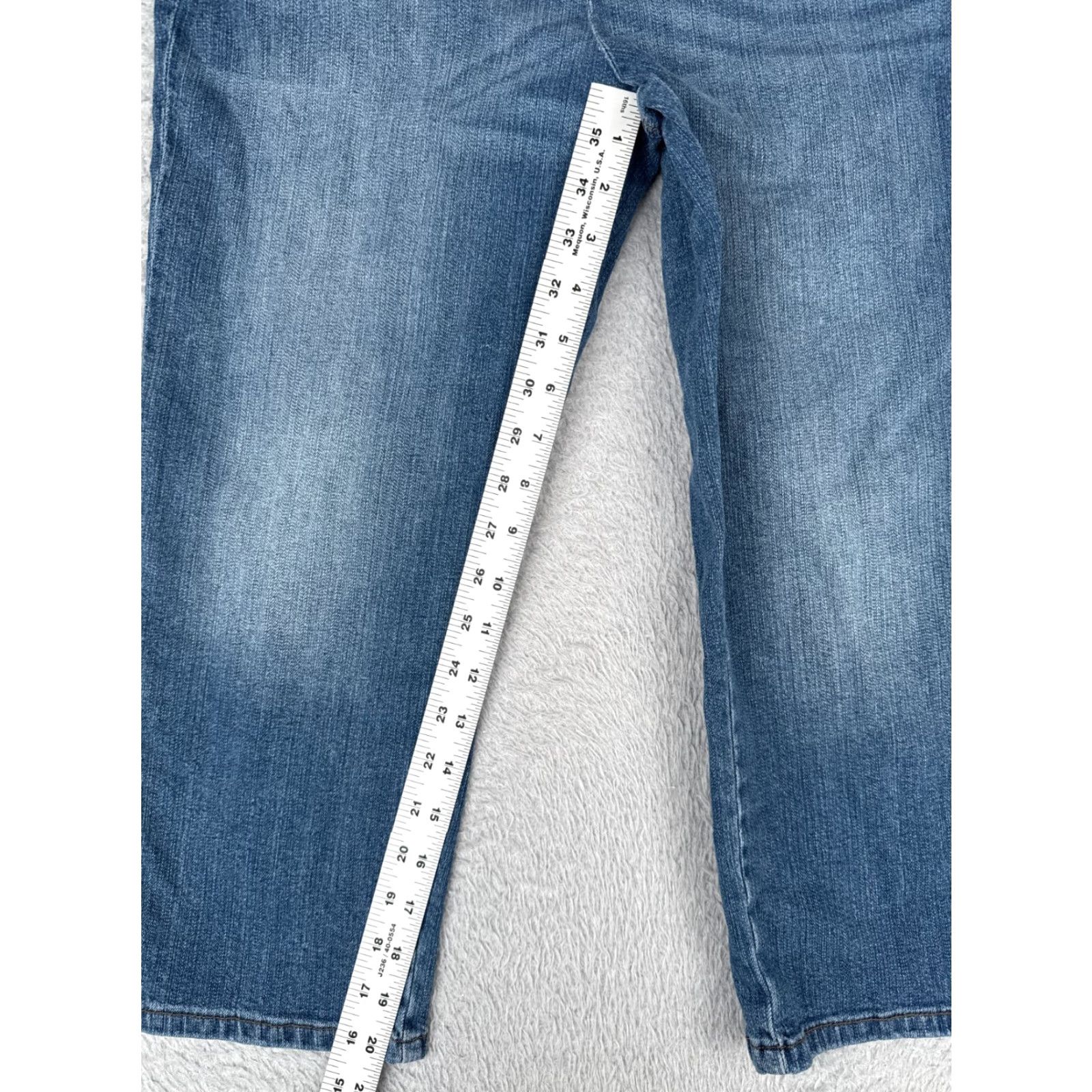 Chaps Chaps Jeans Women 10P Petite 29x20 Blue Denim Capri Crop Mid Rise Cotton Blend Size 32" / US 10 / IT 46 - 7 Thumbnail