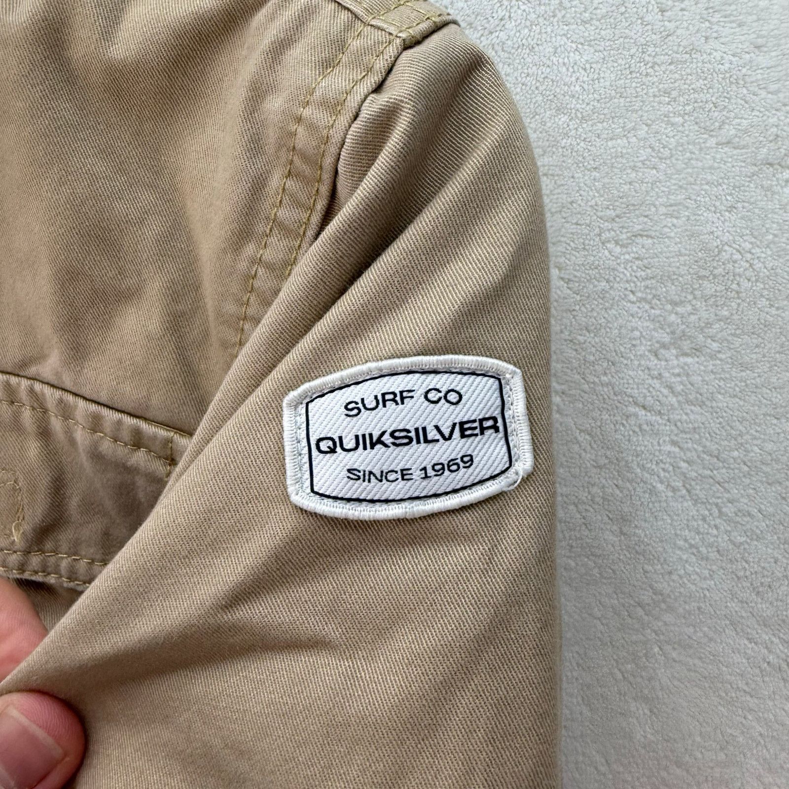 Quiksilver Quiksilver Boys XS Cargo Hooded Jacket Khaki/Gray Size US 33 - 6 Thumbnail