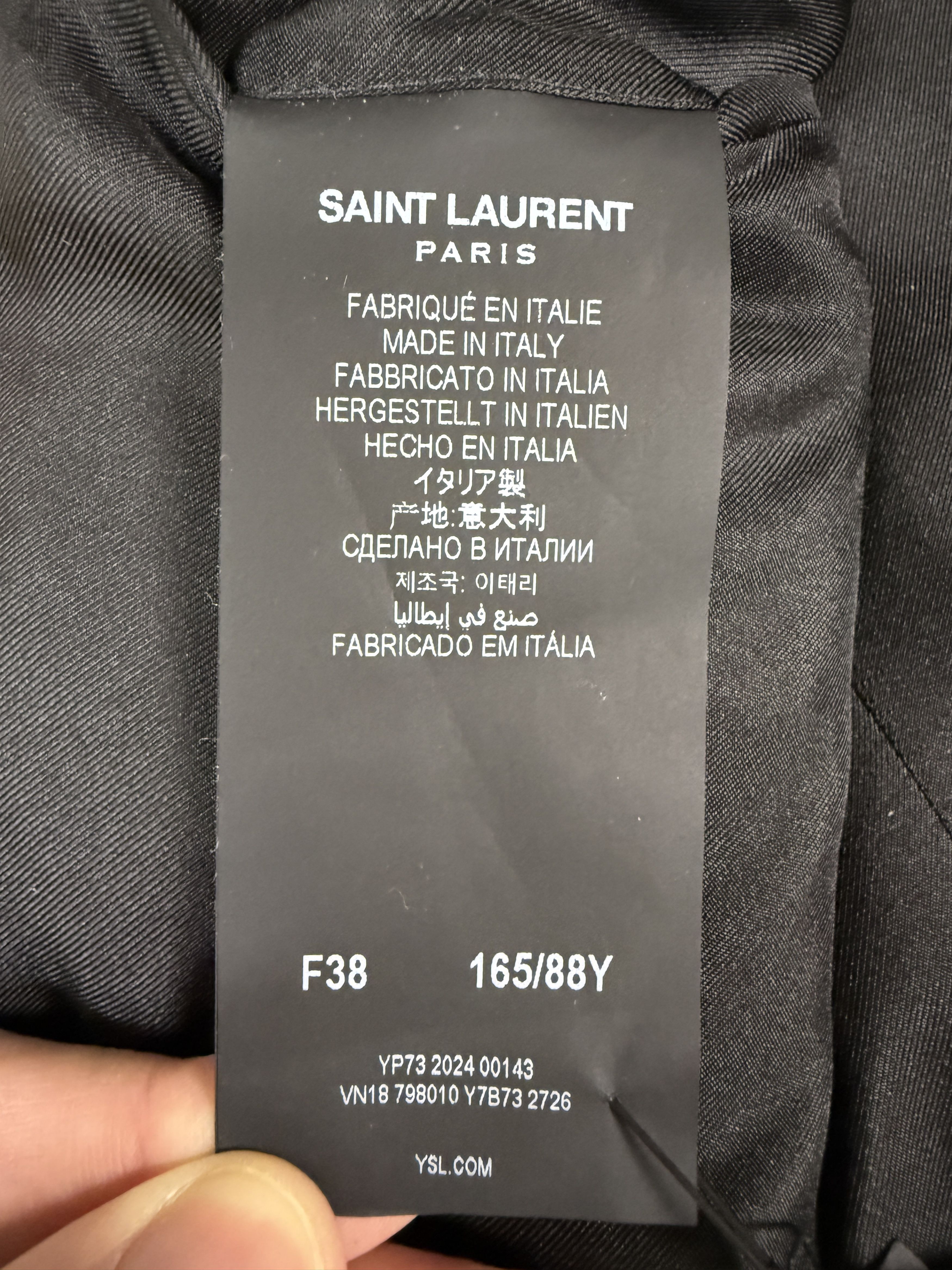 Saint Laurent Paris $3500 Saint Laurent Paris Wool Gabardine Jacket Size M / US 6-8 / IT 42-44 - 10 Thumbnail