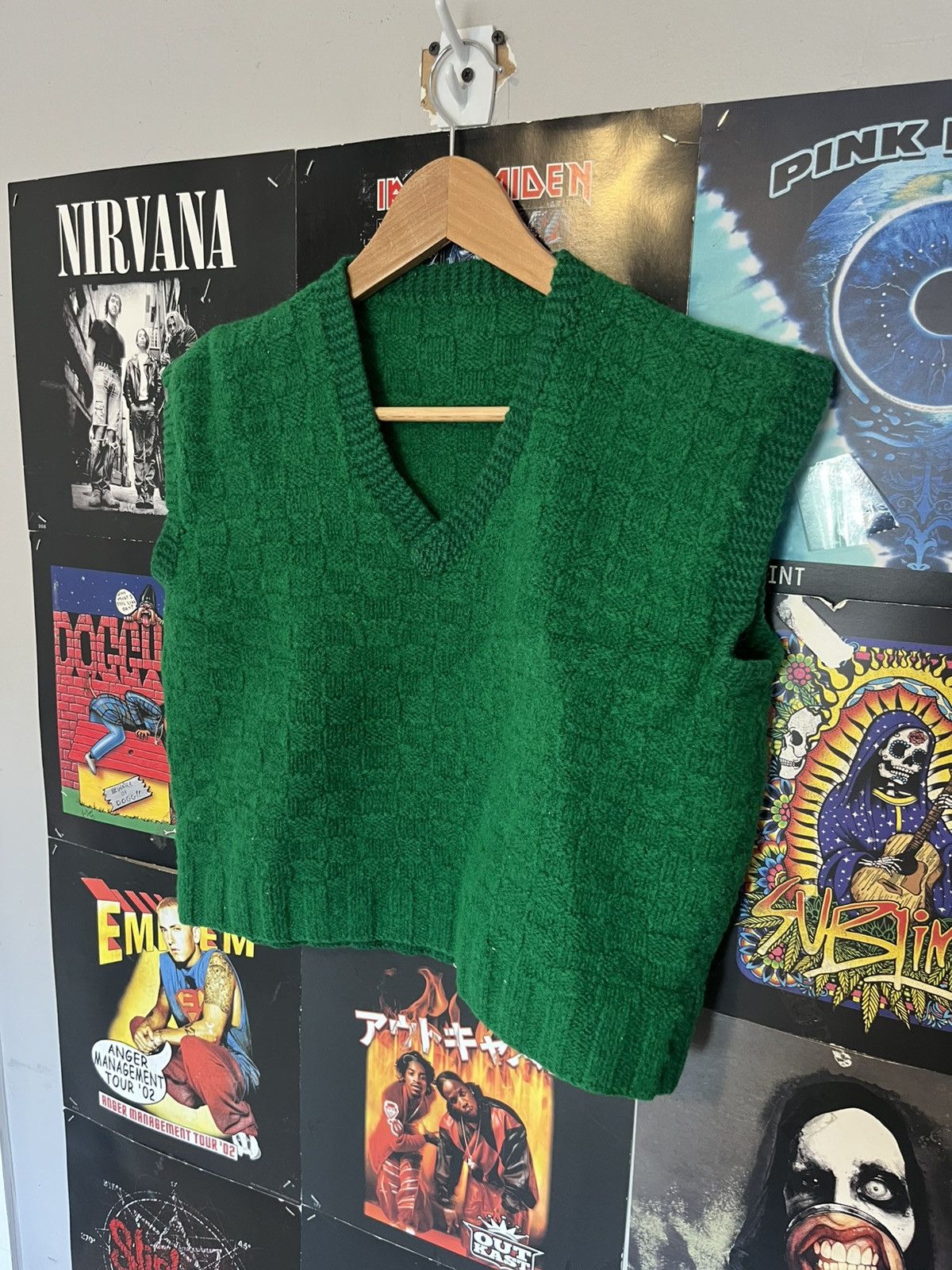 Other Vintage 90’s Very Thick Cropped Knit Vest Sweater! Size XS / US 0-2 / IT 36-38 - 2 Thumbnail