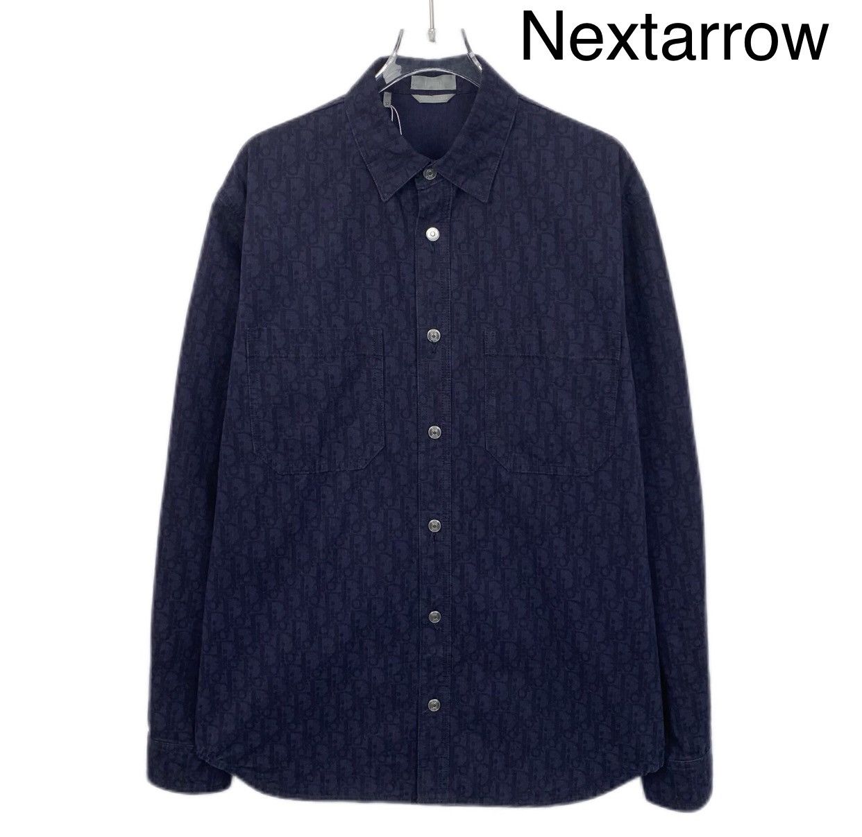Dior Dior navy blue logo with floral print collar long sleeves Size US M / EU 48-50 / 2 - 1 Thumbnail
