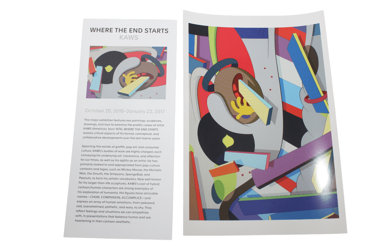 Kaws KAWS Where the End Starts Postcard + Museum Pamphlet Brochu Size ONE SIZE - 2 Thumbnail