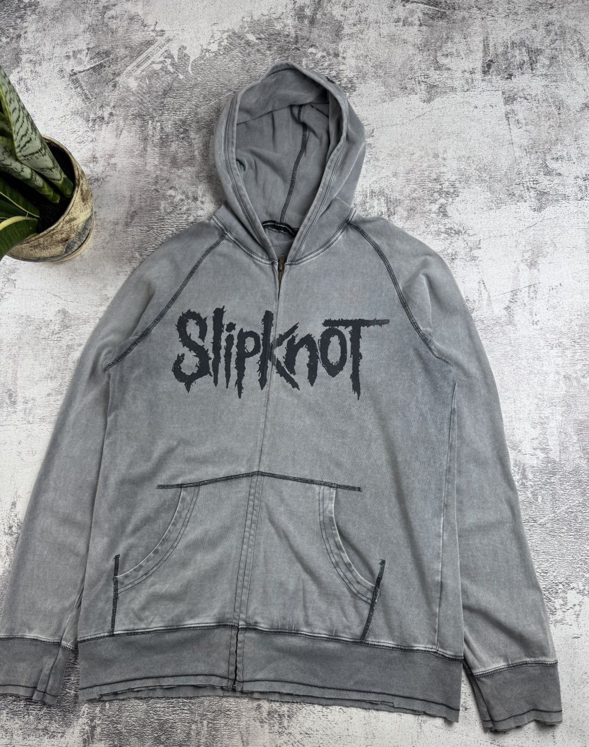 Slipknot Slipknot 2007 Overdyed Faded Men’s Large Cotton Rock Band Tour Zip Merch Hoodie Size US L / EU 52-54 / 3 - 4 Thumbnail